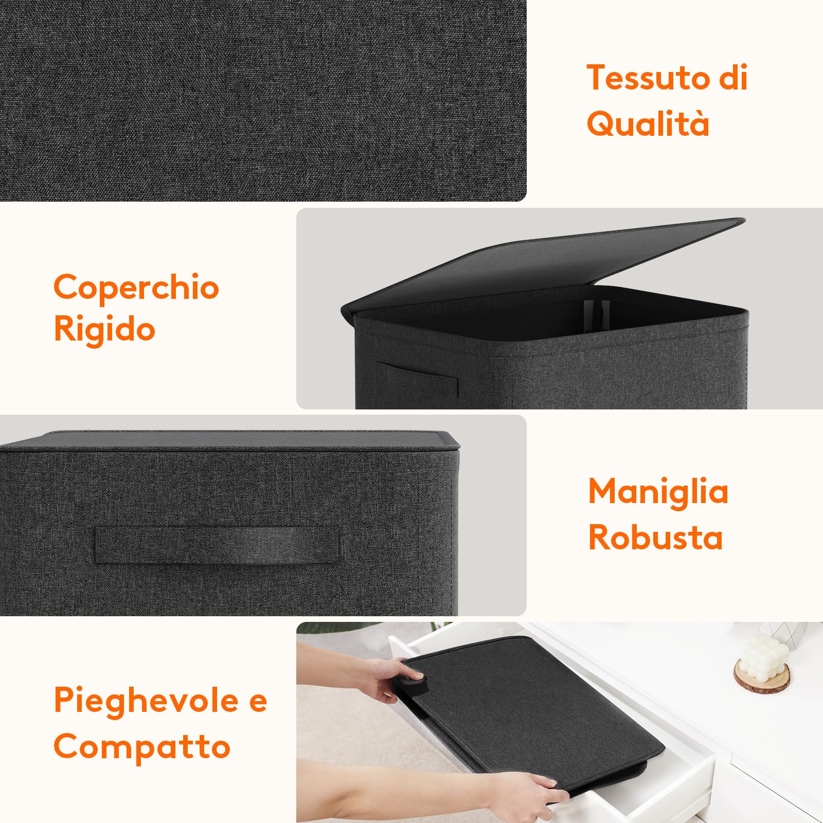 Lifewit Cesta Portabiancheria Salvaspazio con Coperchio 100L, Cesto Portabiancheria con Borsa Rimovibile, Portabiancheria Sporca Pieghevole per Camera da Letto, Bagno, Lavanderia, Nero
