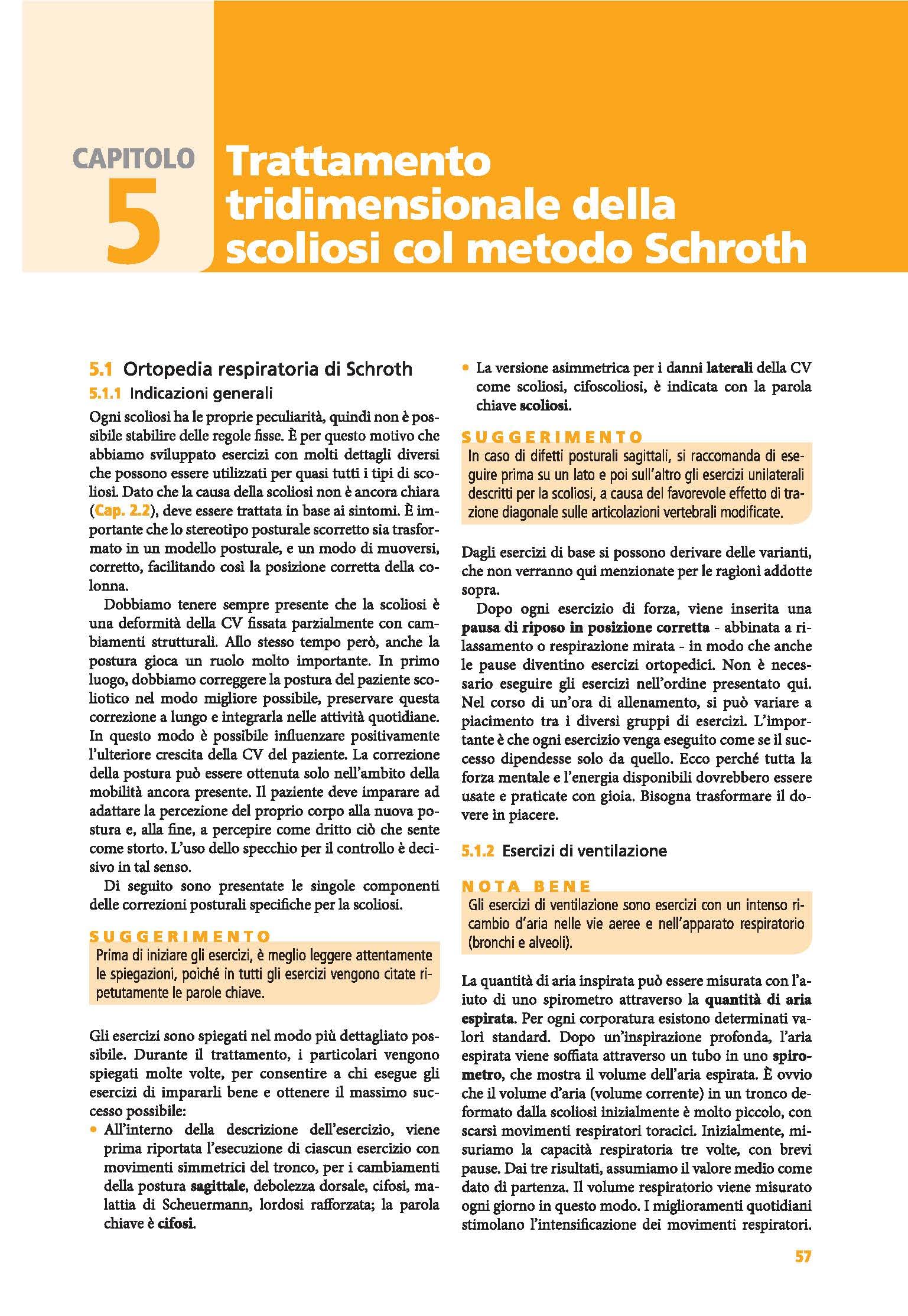 Trattamento tridimensionale della scoliosi. Ortopedia respiratoria. Metodo Schroth