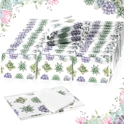 Miniatura 25 de Geyee Paquete de 50 paquetes de pañuelos faciales de viaje, pañuelos desechables de bolsillo para invitados de boda, viajes, bolsa escolar