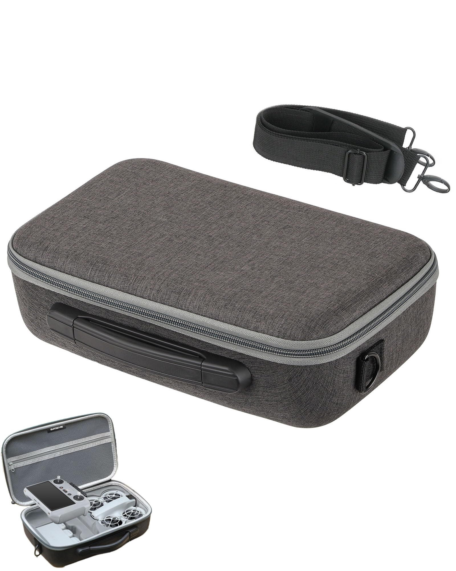 CochanvieNeo Carrying Case for DJI Neo, Compatible with RC 2, Portable Travel Protective Shoulder Case for DJI Neo Fly More Combo, RC 2 Remote Controller and Two-Way Charging Hub Accessories