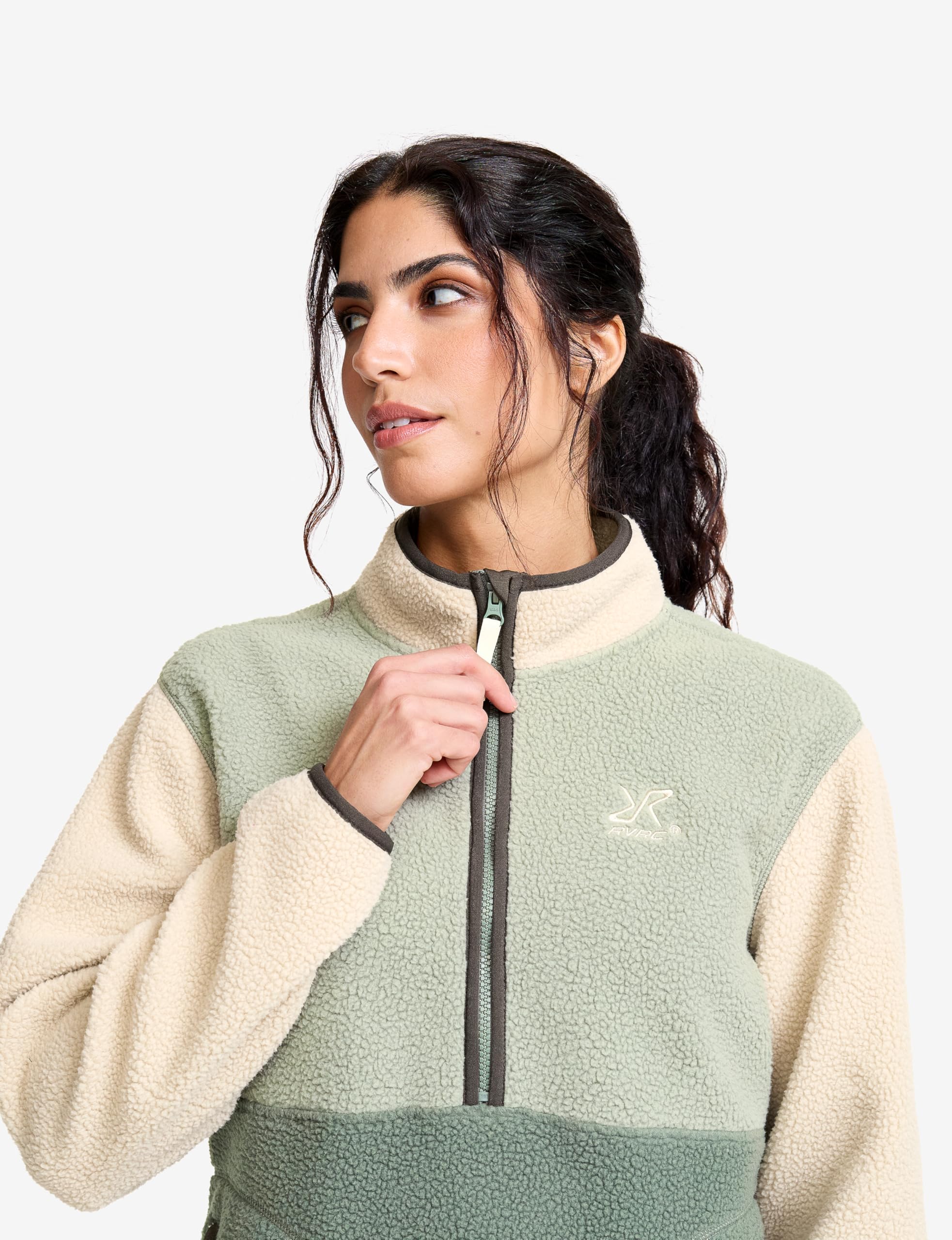 RevolutionRace Canyon Half-Zip Pile Fleece für Damen, Outdoor Teddy Fleecejacken perfekt für Wanderungen und Outdoor-Abenteuer