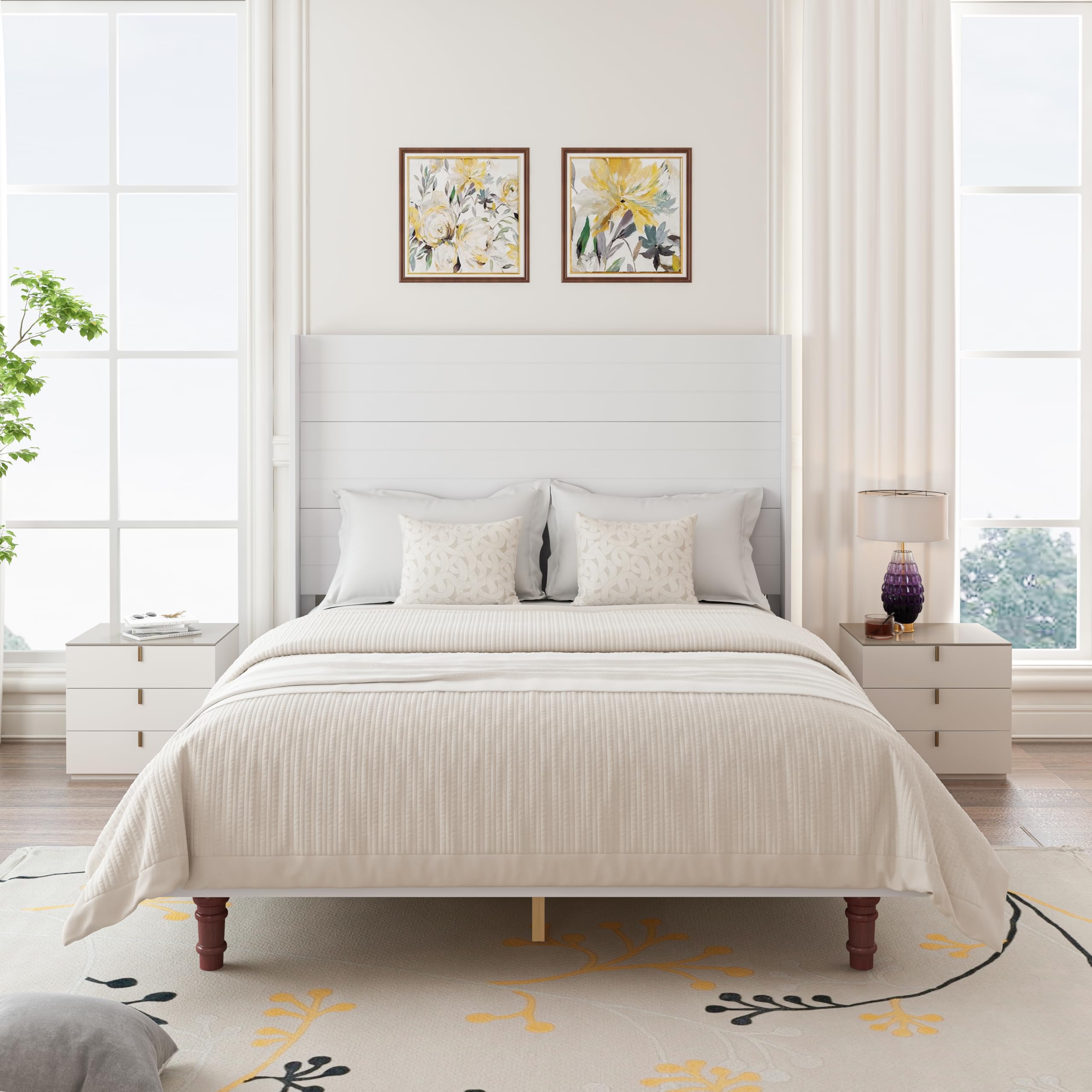 Amazon.com: Stylish High Headboard Bed, 54 