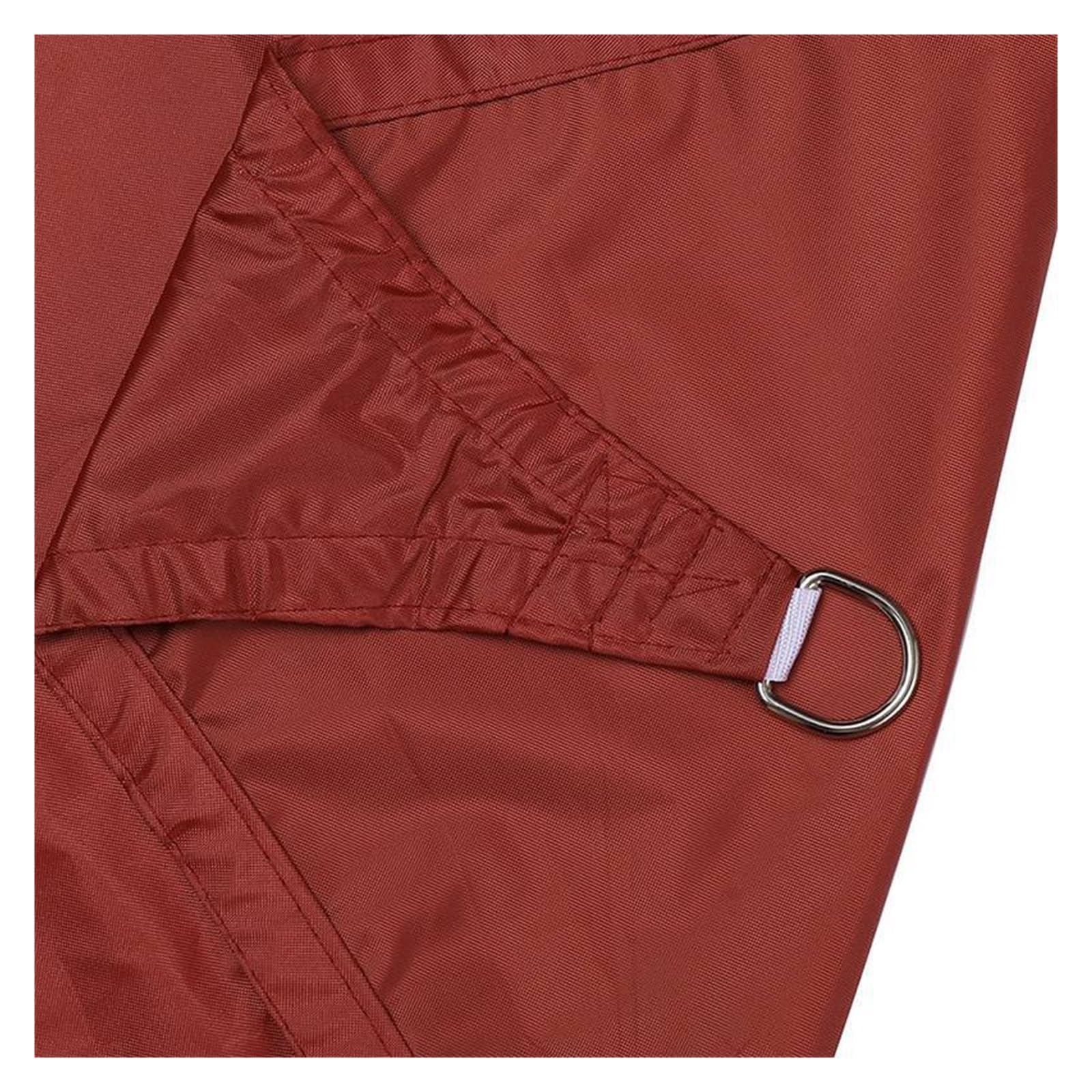 Voile d'ombrage anti-UV et imperméable rouge grand format triangulaire 1,5x5x7,1m