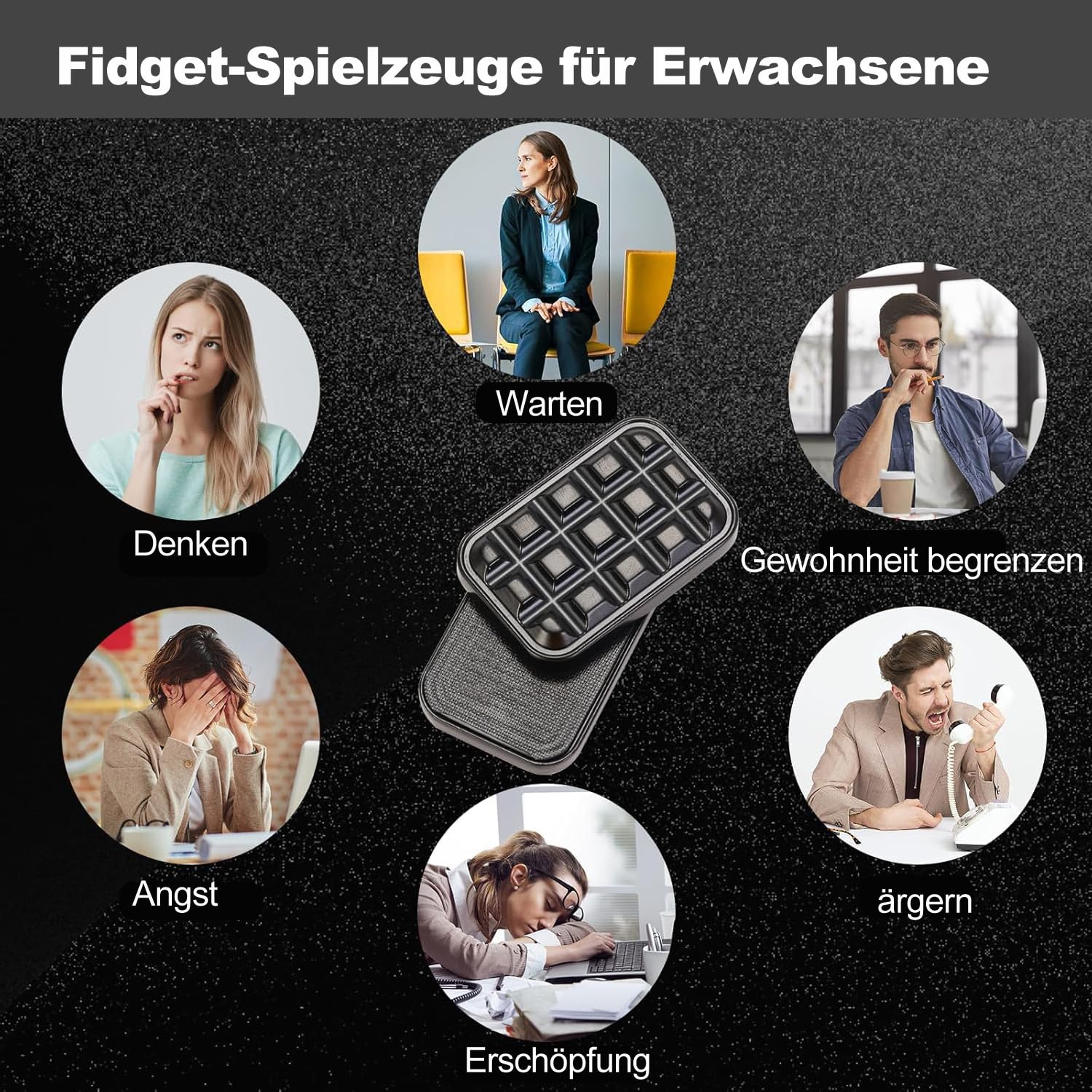 Vitoki Metall-Fidget-Slider für Erwachsene, magnetisches Fidget-Spielzeug mit All-Slide zur Linderung von Angstzuständen,ADHS/ADS/Autismus, EDC Fidget Magnet Toys für den Schreibtisch im Büro