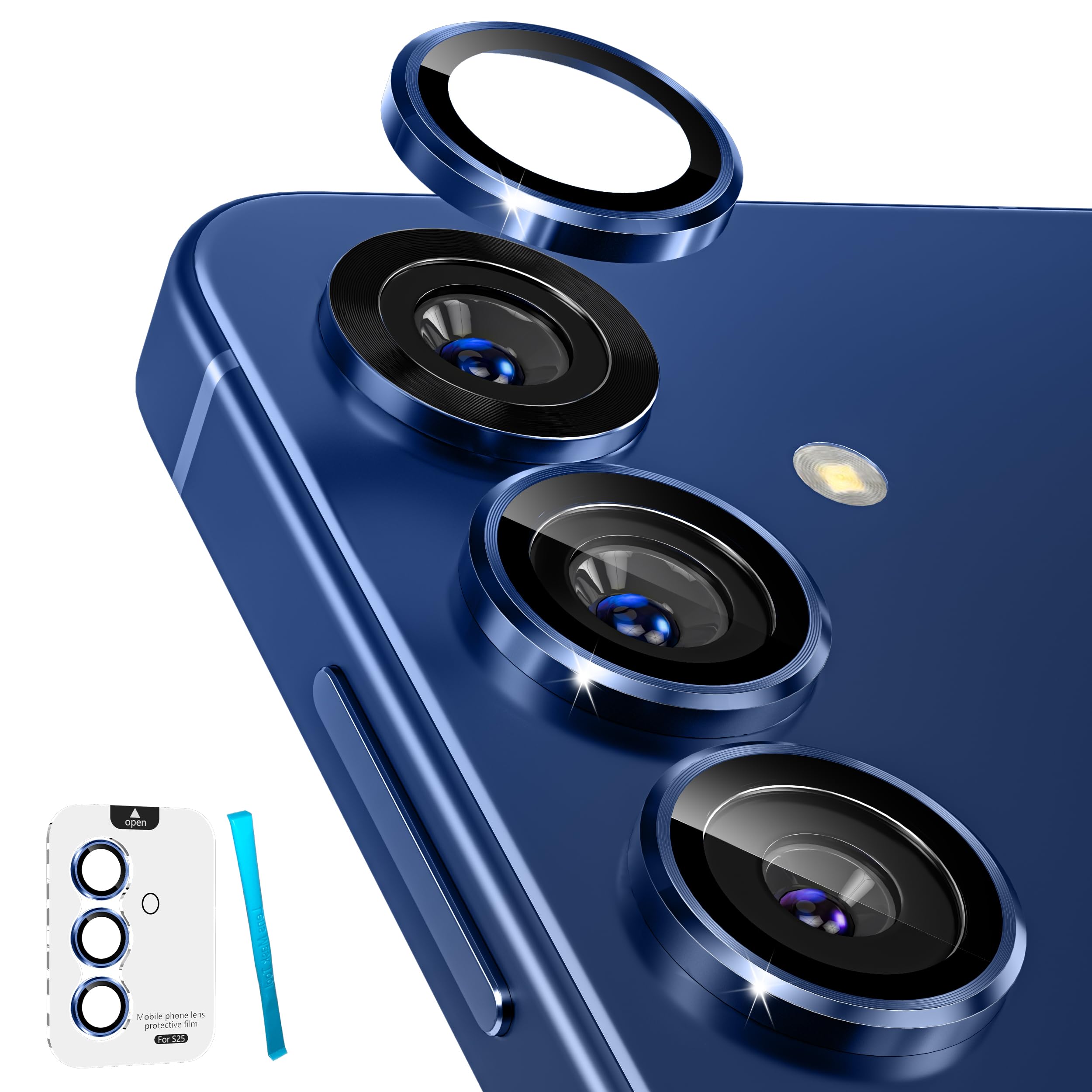 imluckies for 6.16" Samsung Galaxy S25 Camera Lens Protector, AR+AF Tempered Glass & 9H Anti-Scratch Metal Individual Lens Cover, HD Clear Camera