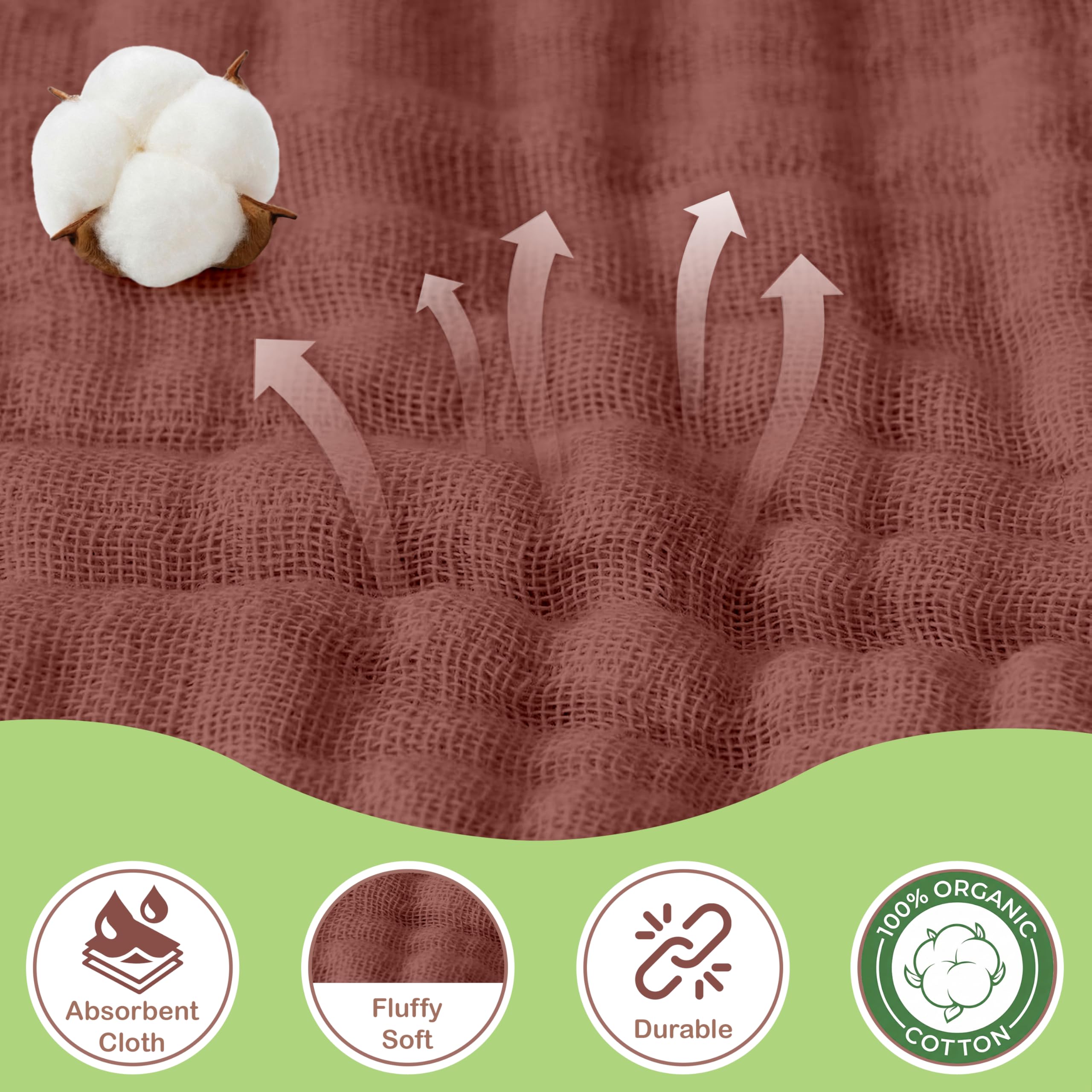Juego de 2 toallas orgánicas con capucha para bebé