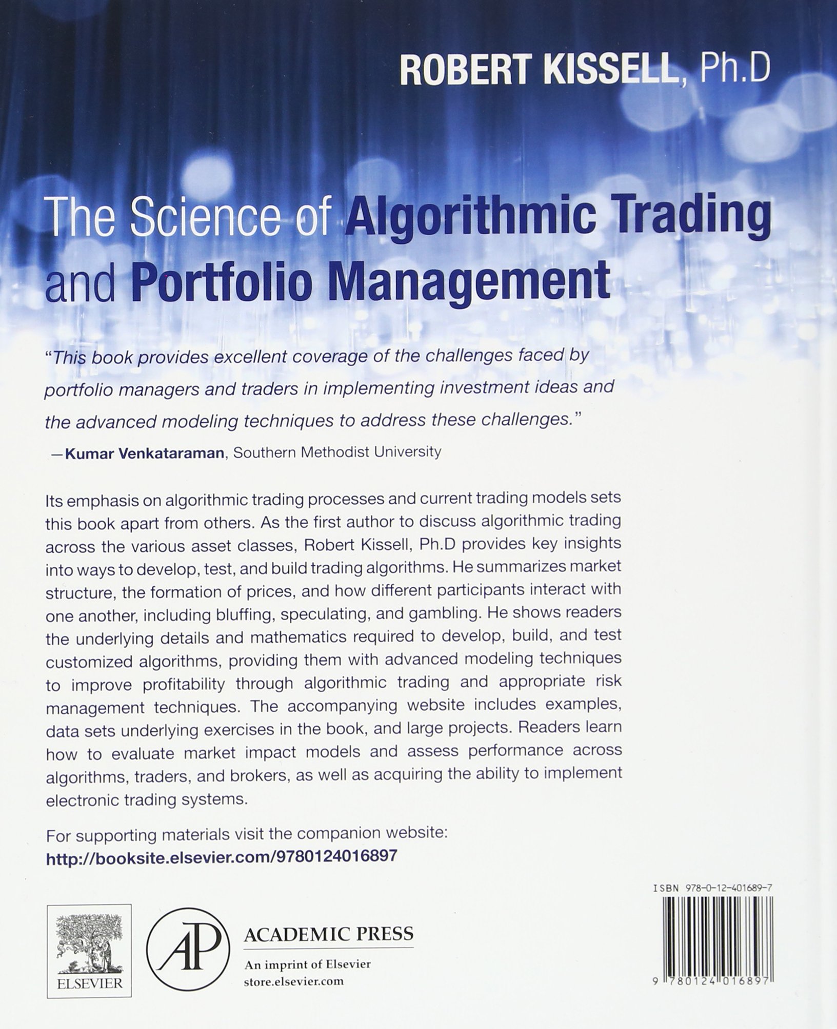 The Science of Algorithmic Trading and Portfolio Management: Applications Using Advanced Statistics, Optimization, and Machine Learning Techniques