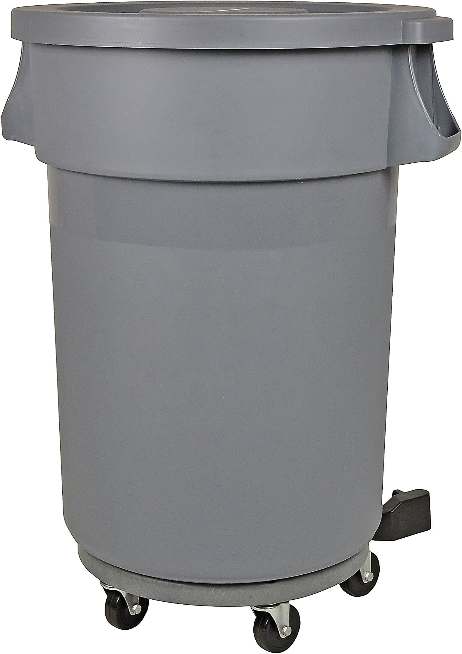 SYR 993943 Mobile Wheeled Waste Bin with Connector for Space Saver Trolley, 168 L Capacity, Grey