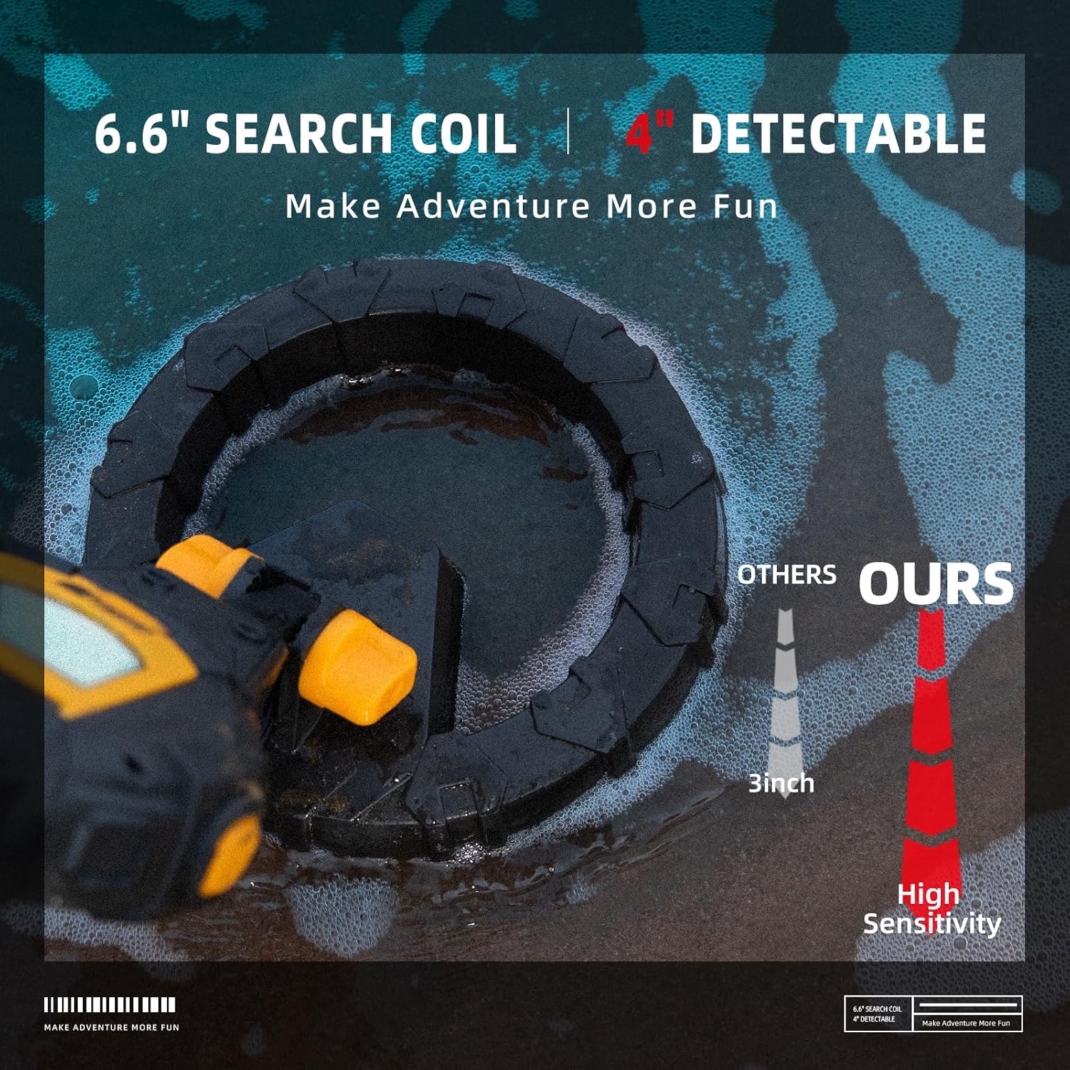 PANCKY Metal Detector for Kids, IP68 Waterproof 3-10 Year Kids Metal Detector Kit with LCD Display, Automatic Sensitivity Adjustment, 6.6" Search Coil, 1.65lb Lightweight, Gift for Boys & Girls, Black