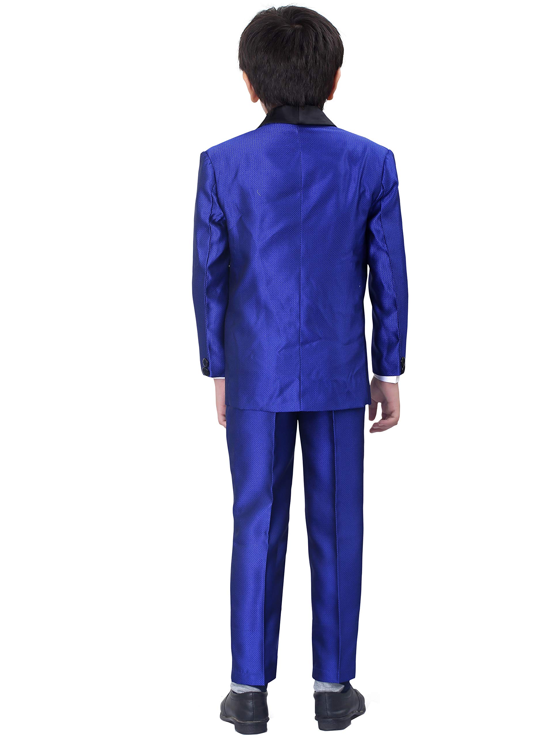 Jeetethnics Boys Blue Coat Suit Set with Waistcoat Shirt and Trousers (9041BJ) 1