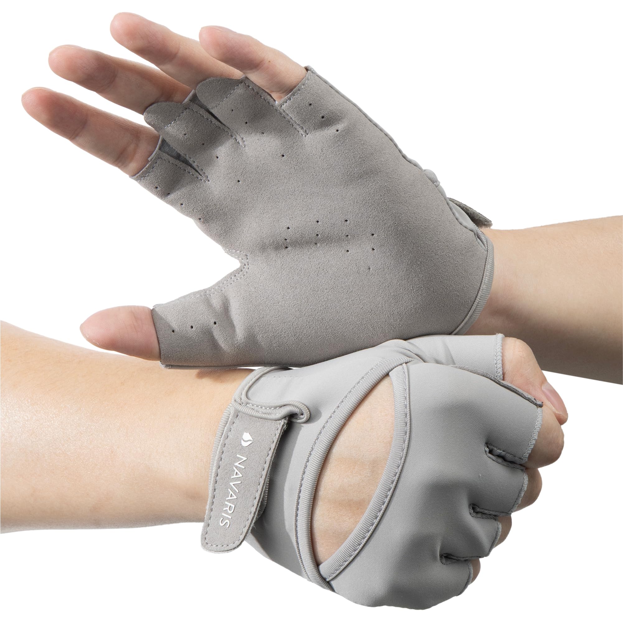 Navaris Guanti Palestra Donna Pesi - Design Aperto per Ventilazione e Comfort - Accessori Palestra per Allenamento - Guantini Paracalli Fitness Esercizi Bodybuilding