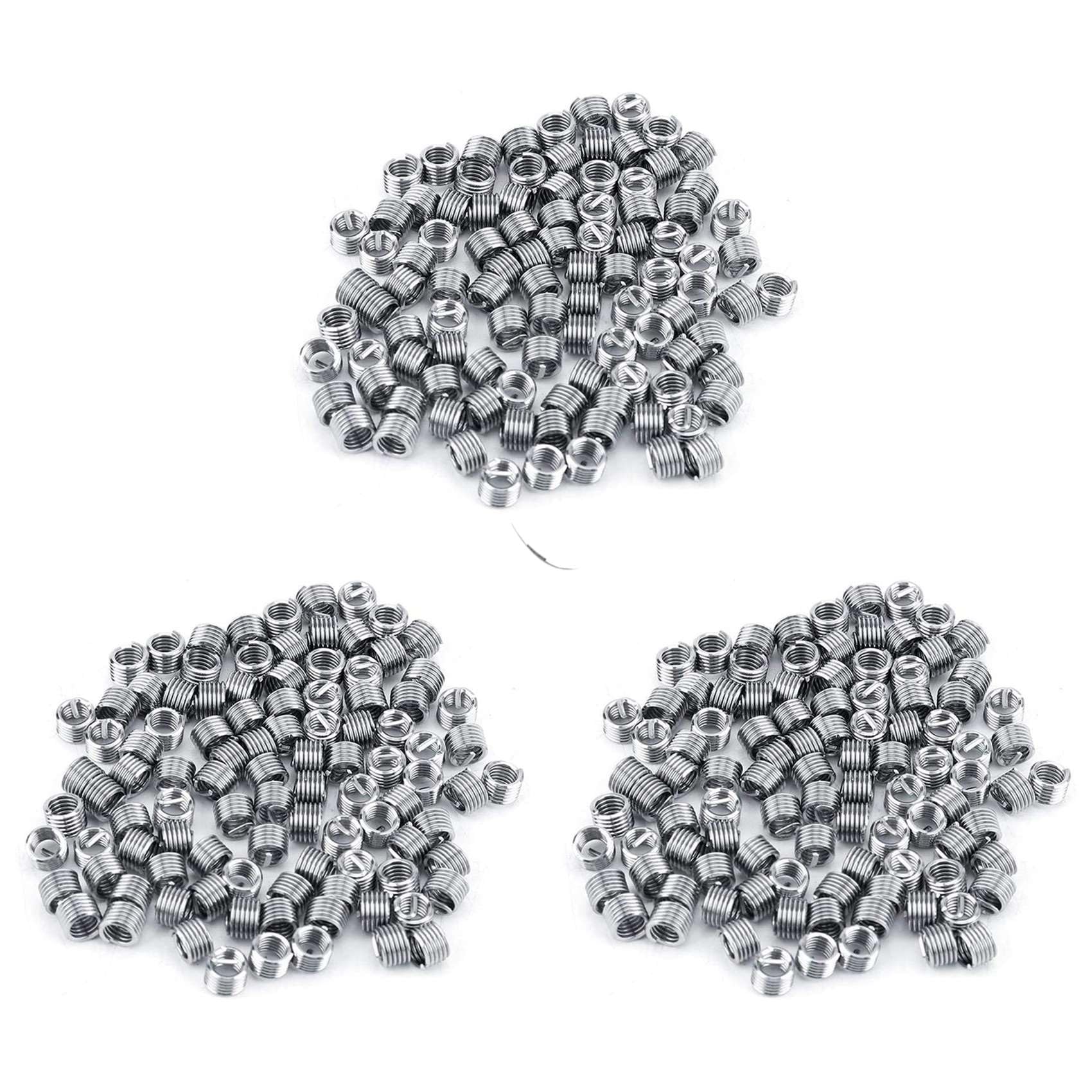 Jnchdghwa Silver 300Pcs Wire Insert Thread, Heli Coil Thread Repair Stainless Steel Ss304 Thread Insert Coiled Wire Insert (M40.71.5d)