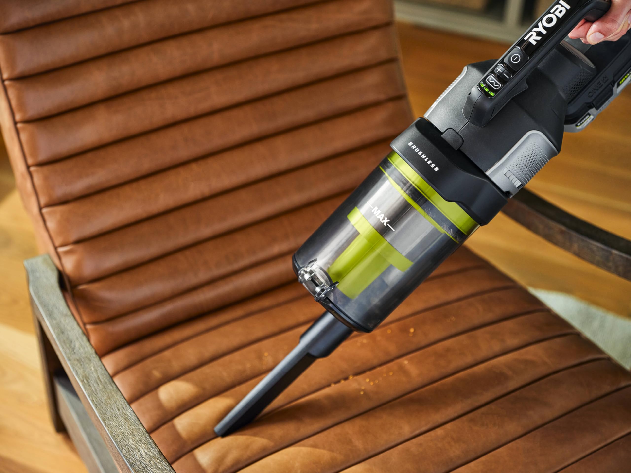 RYOBI RASV18BL-0 Aspirapolvere Senza Fili 18V ONE+™ con Motore Brushless, Potenza di Aspirazione 135 Air Watt, Tecnologia Anti-Groviglio, Batteria Non inclusa