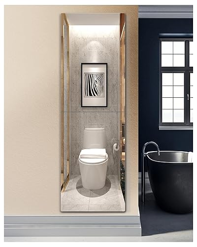 Shatterproof Wall Mirror Full Length,Mirror for Bedroom,Plexiglass Gym Mirrors For Home Gym,Extra Thick: 1/8",12"x12"x4Pcs,Workout Mirrors Safe for Kids,Over The Door Mirror Long Wall Mounted - Small,2 Pack,4"x6"