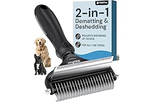 MalsiPree Dog Grooming Brush for Shedding: Ultimate 2-in-1 Deshedding Solution