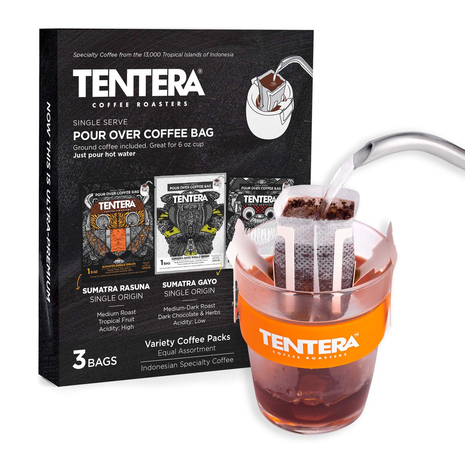 Tentera Coffee Single Serve Pour Over Coffee Bags