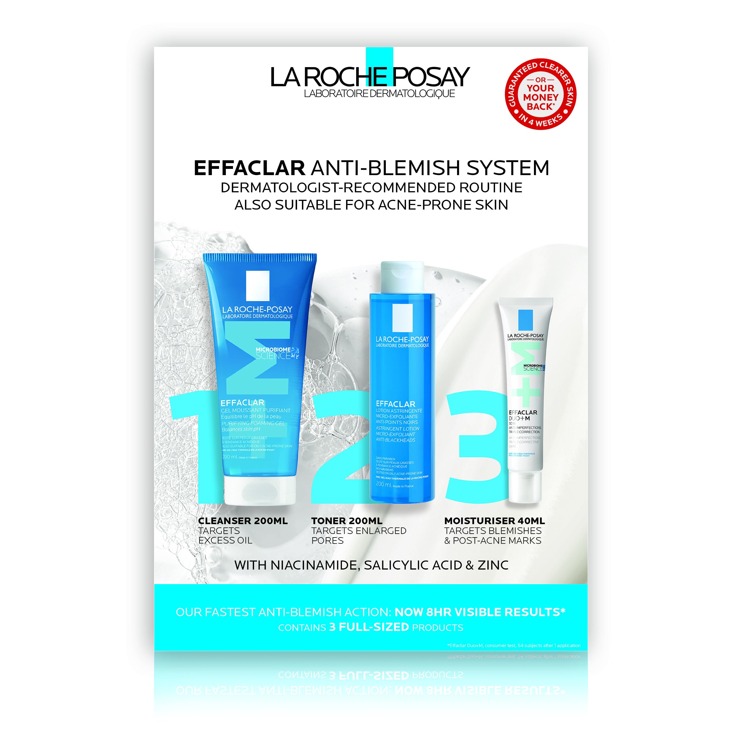 La Roche-Posay Effaclar 3-Step Anti-Blemish Kit for Oily & Acne-Prone Skin