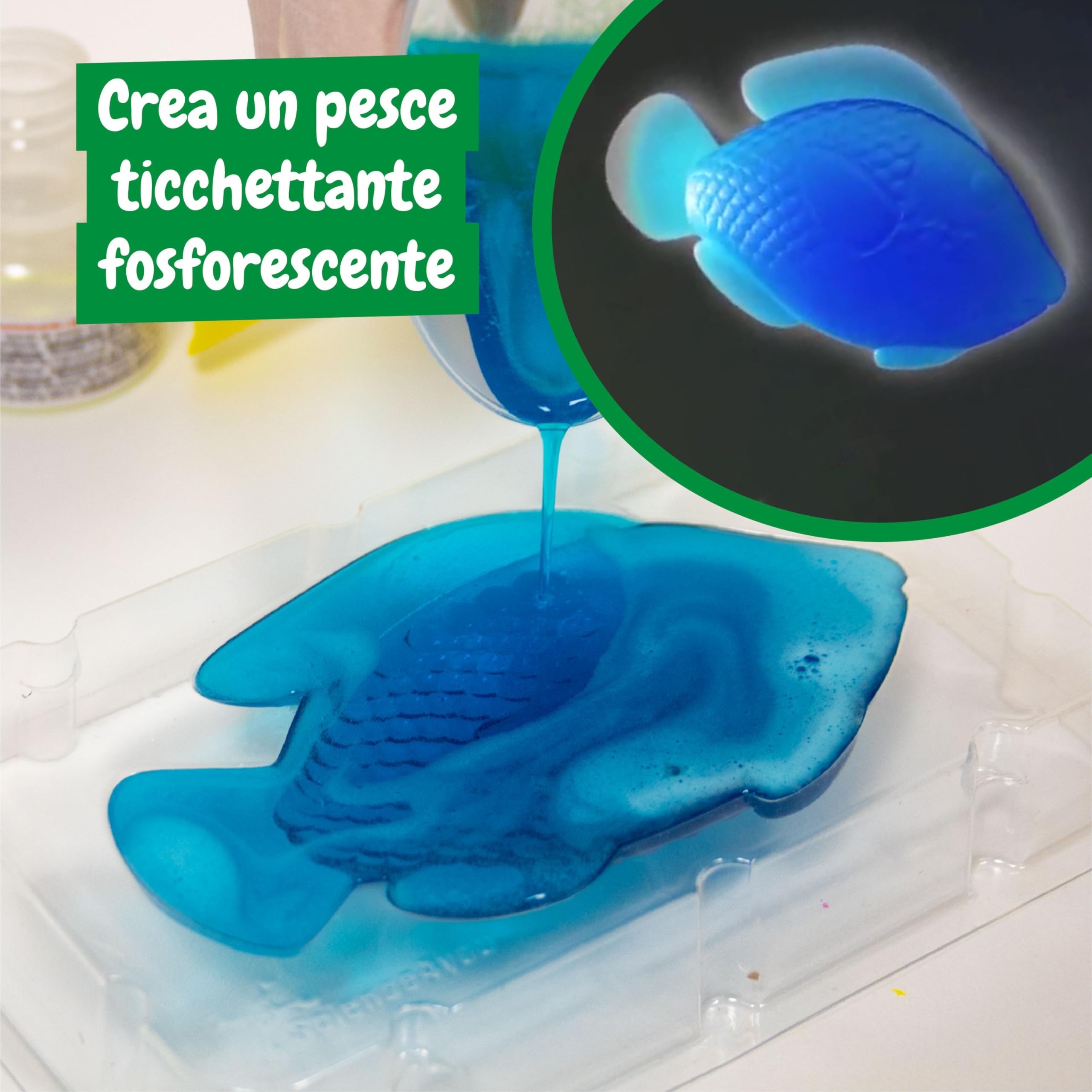 Science4you Kit Slime per Bambini, Bagliore nel Buio - Laboratorio de Slime per Bambina e Bambino, Kit Slime fai da te Completo, 10+ Esperimentis, Giochi Asmr, Regalo per Bambini 7 8 9+ Anni