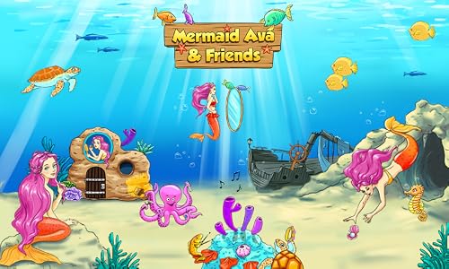 Mermaid Ava and Friends - Ocean Princess Hair Care, Make Up Salon, Dress Up and Underwater Adventures – vue 2