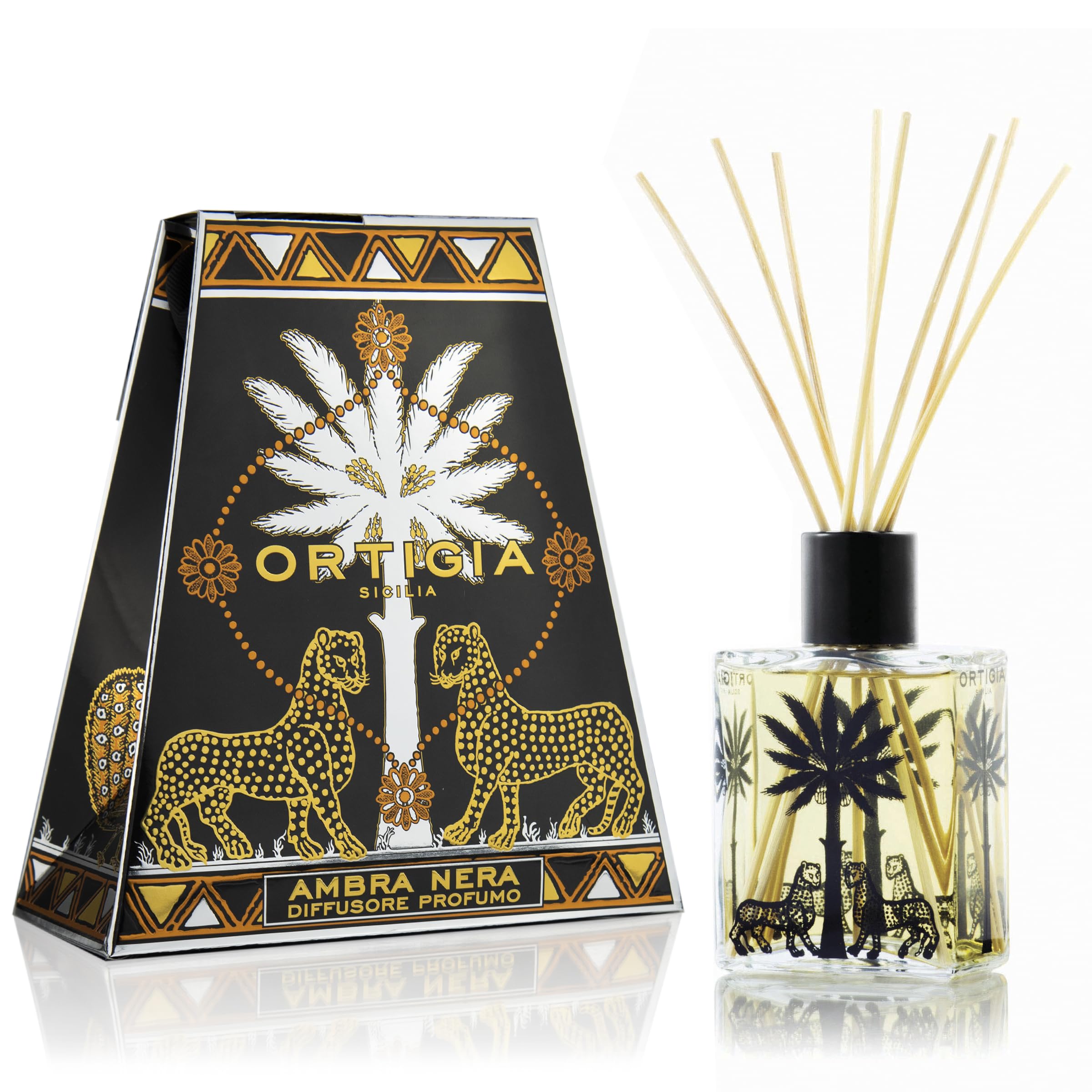 Ortigia Ambra Nera Diffusore Ambiente Con Bastoncini 200Ml-image