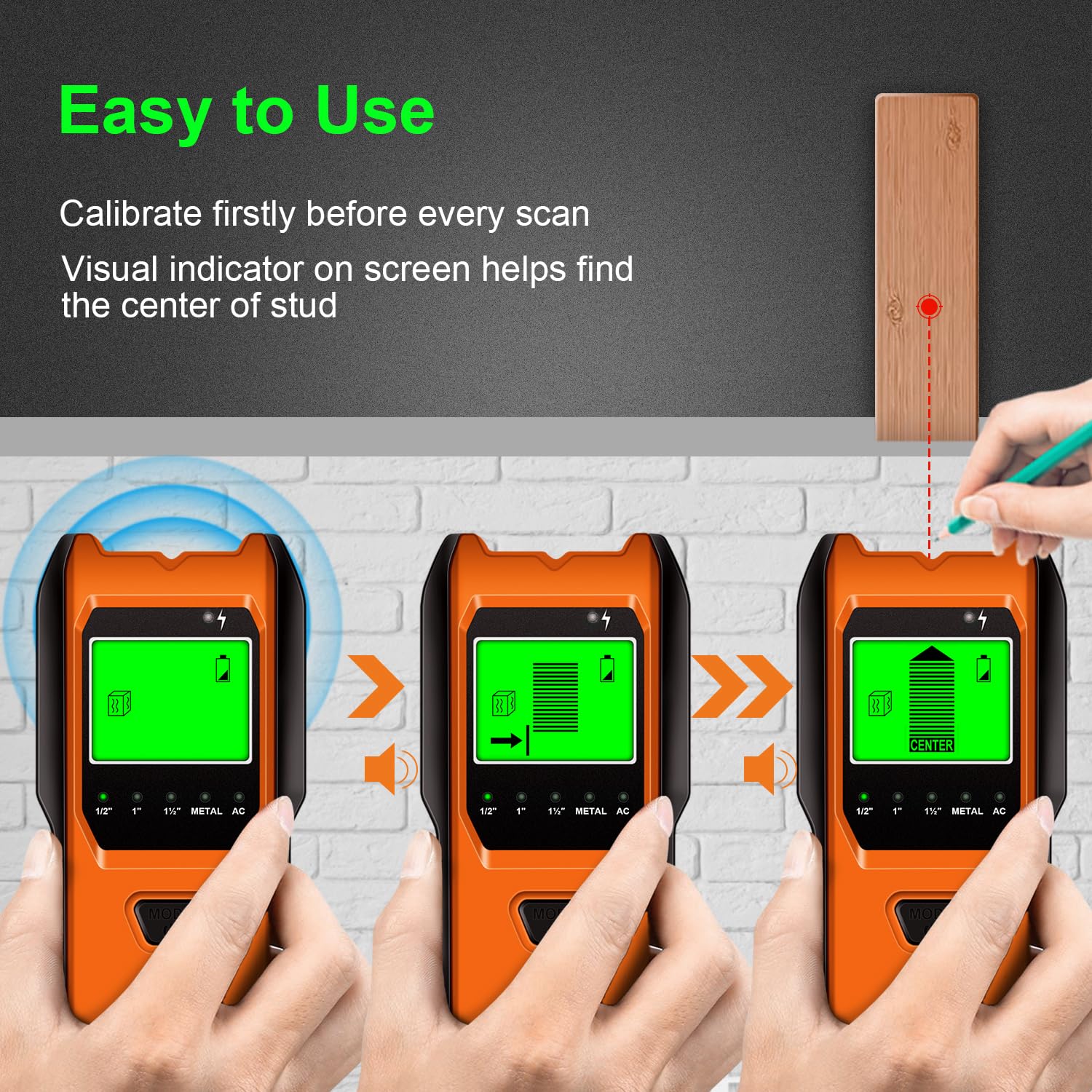 Jurgen K Stud Finder - 5-in-1 Wall Scanner -4