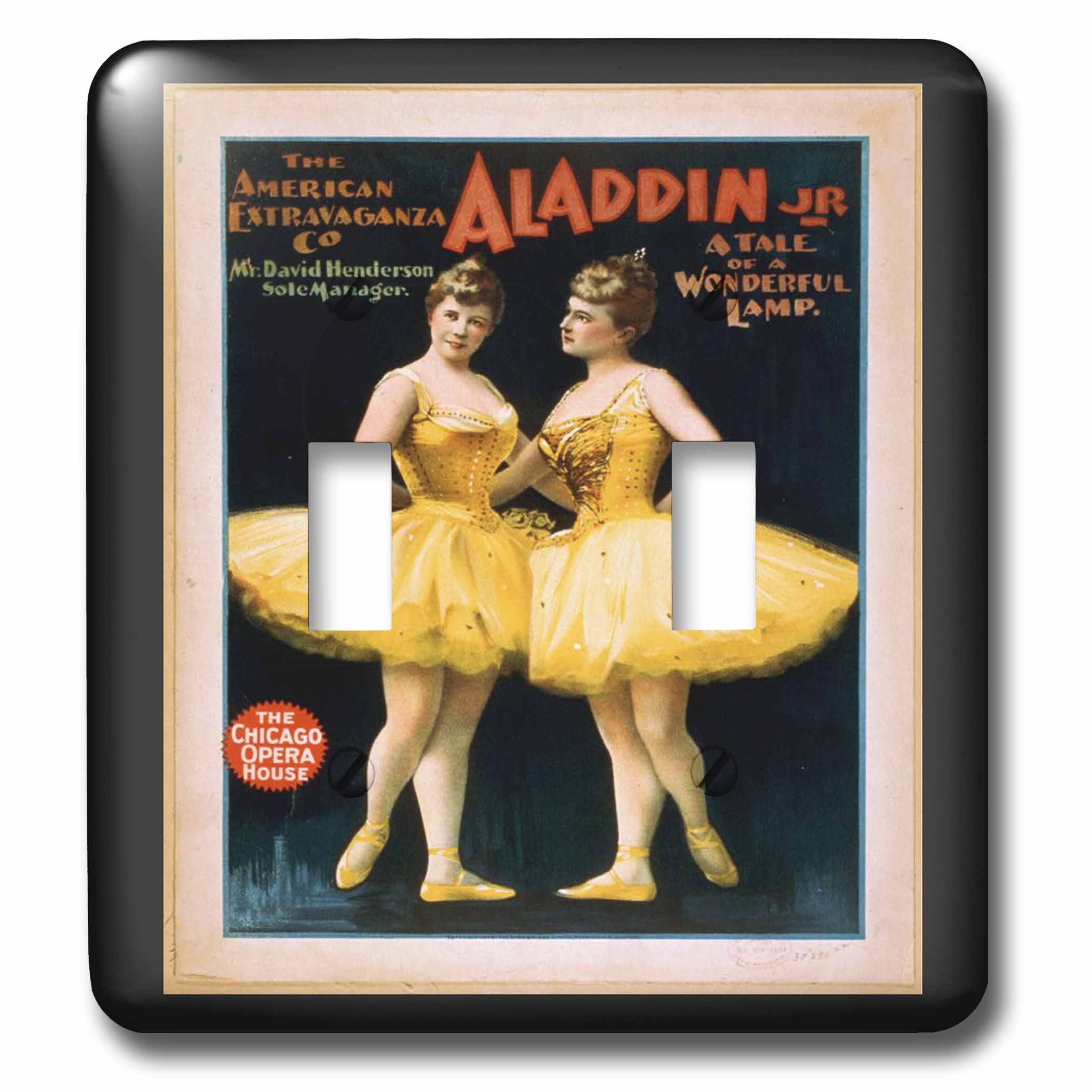 Interrupteur à bascule double ballet classique 3dRose lsp_62670_2 style vintage