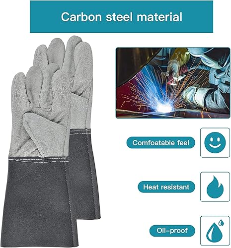 Miniatura 6 de Juego de herramientas de eliminación de escoria de soldadura de 4 piezas, martillo astillador de 10 pulgadas con mango de resorte helicoidal