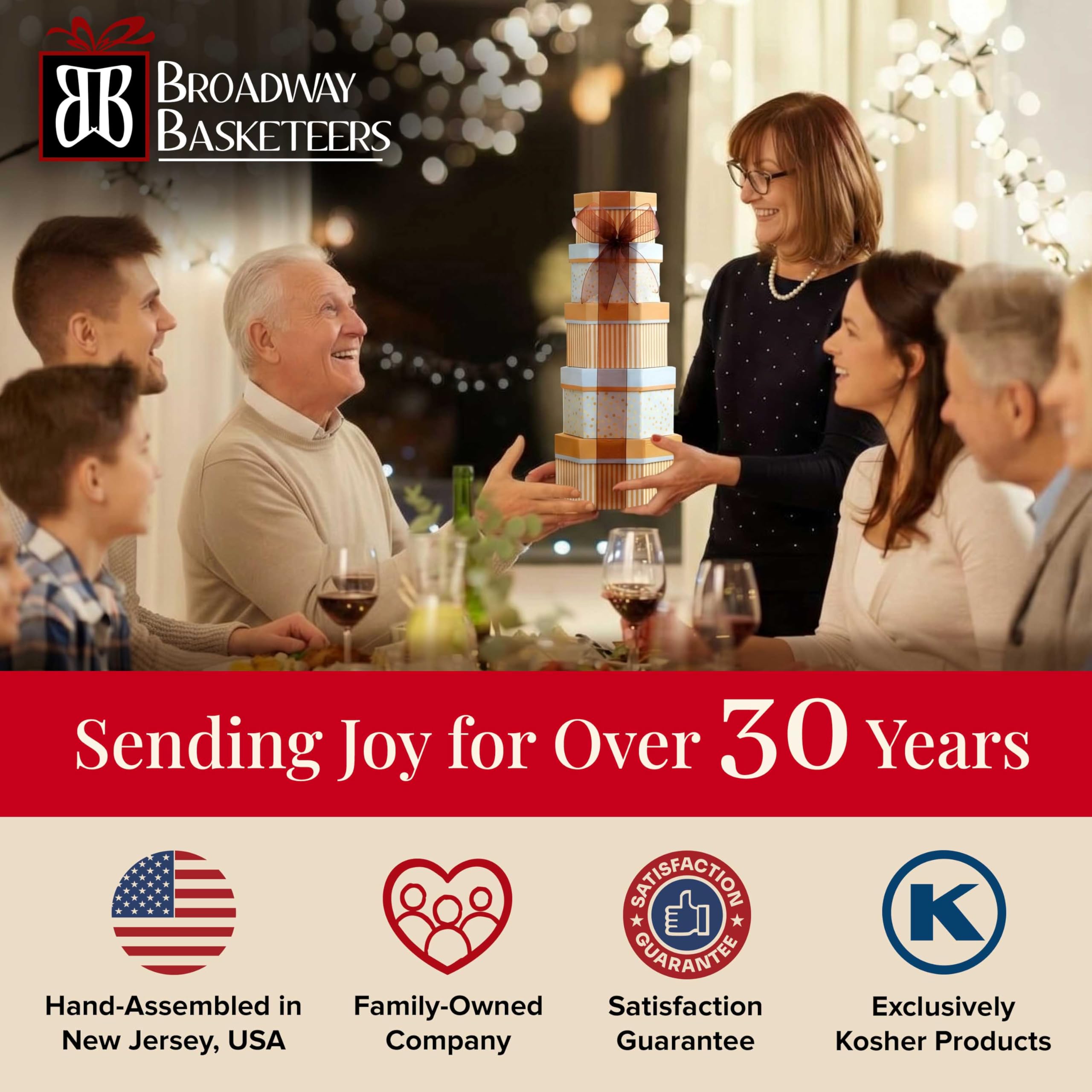 Broadway Basketeers 5 scatole gourmet cibo regalo torre snack regali per donne, uomini, famiglie, college – consegna per vacanze, apprezzamento, ringraziamento, congratulazioni, aziende, buon