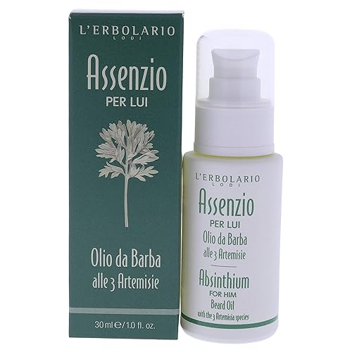 LErbolario - Aceite para barba Absinthium para hombre, aceite de 1 onza