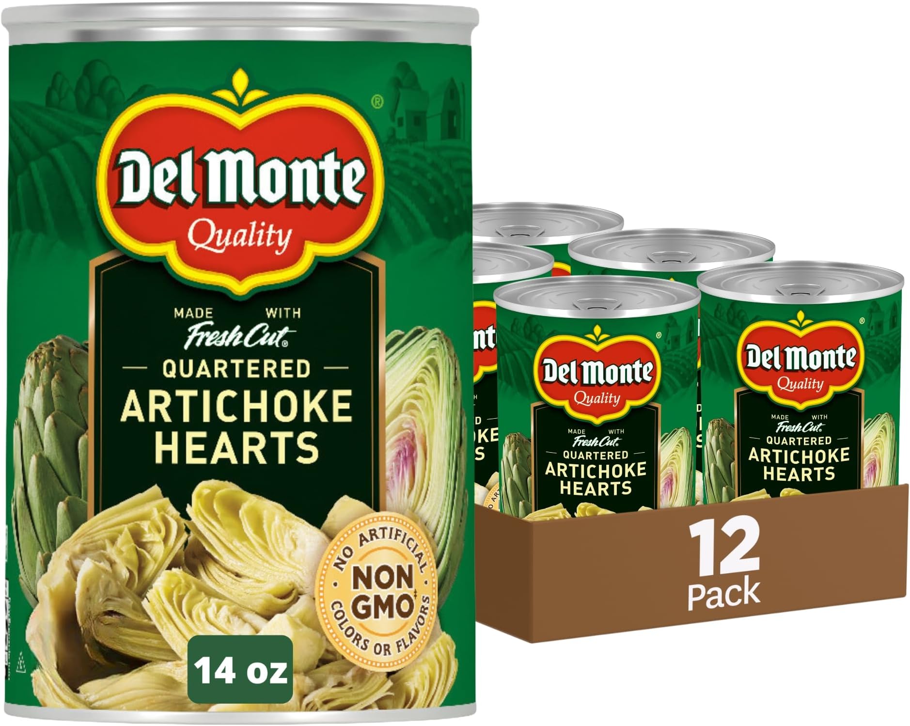 Del Monteยฎ Quartered Artichoke Hearts 14 oz. Can, 12 Pack