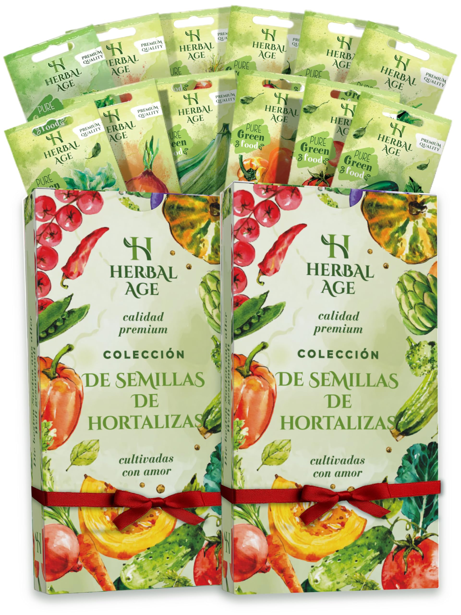 Kit Semillas Huerto Urbano De 12 Vegetales – Pack de 2, 10.200 Ecológicas Semillas De Tomate, Pepino, Lechuga, Tomates Cherry – Kit Huerto En Casa Pack, Regalos Originales Para Hombre y Mujer
