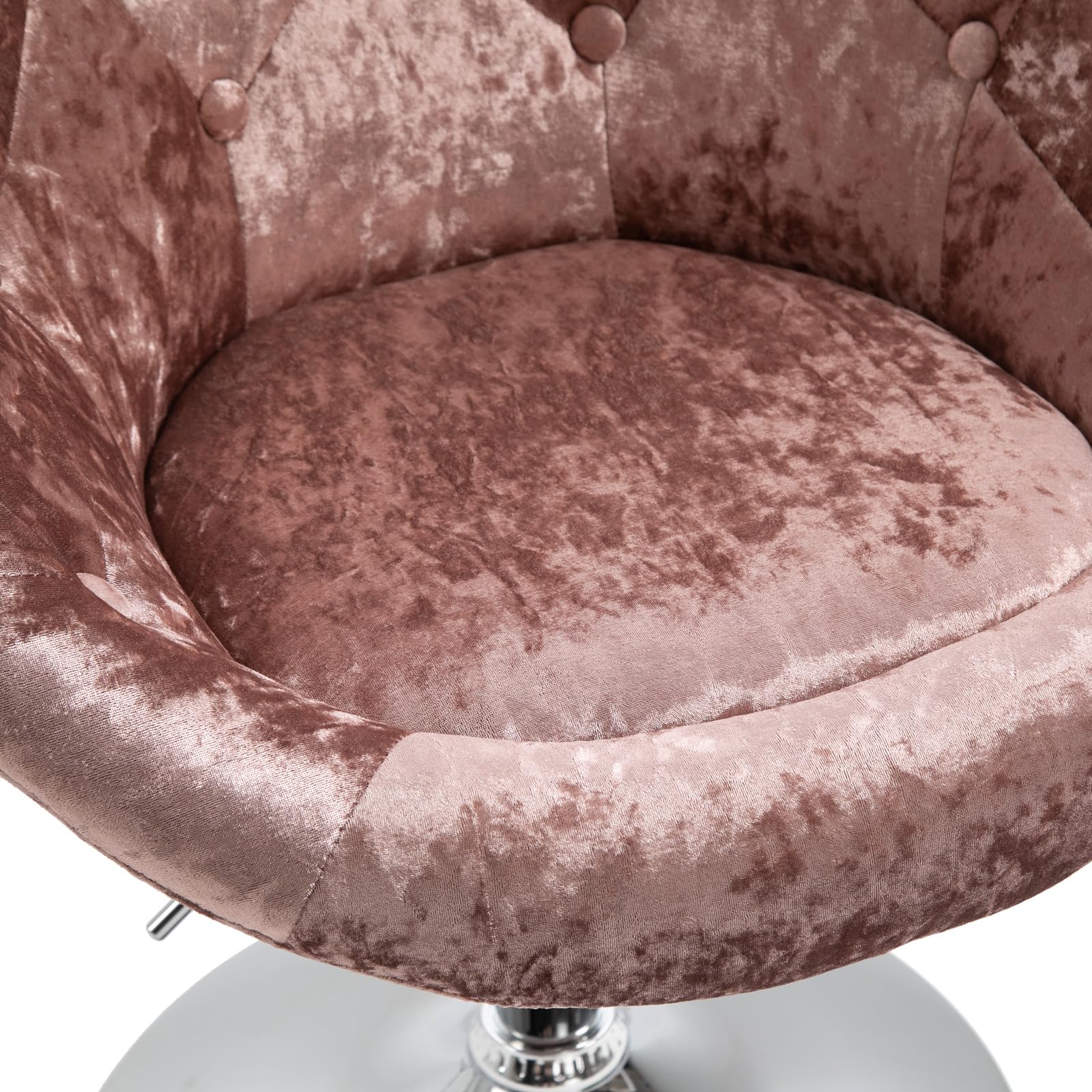 SVITA Havanna Cocktail-Sessel Lounge Clubsessel Drehsessel Samt-Optik glänzend Retro Barhocker Samt Champagner