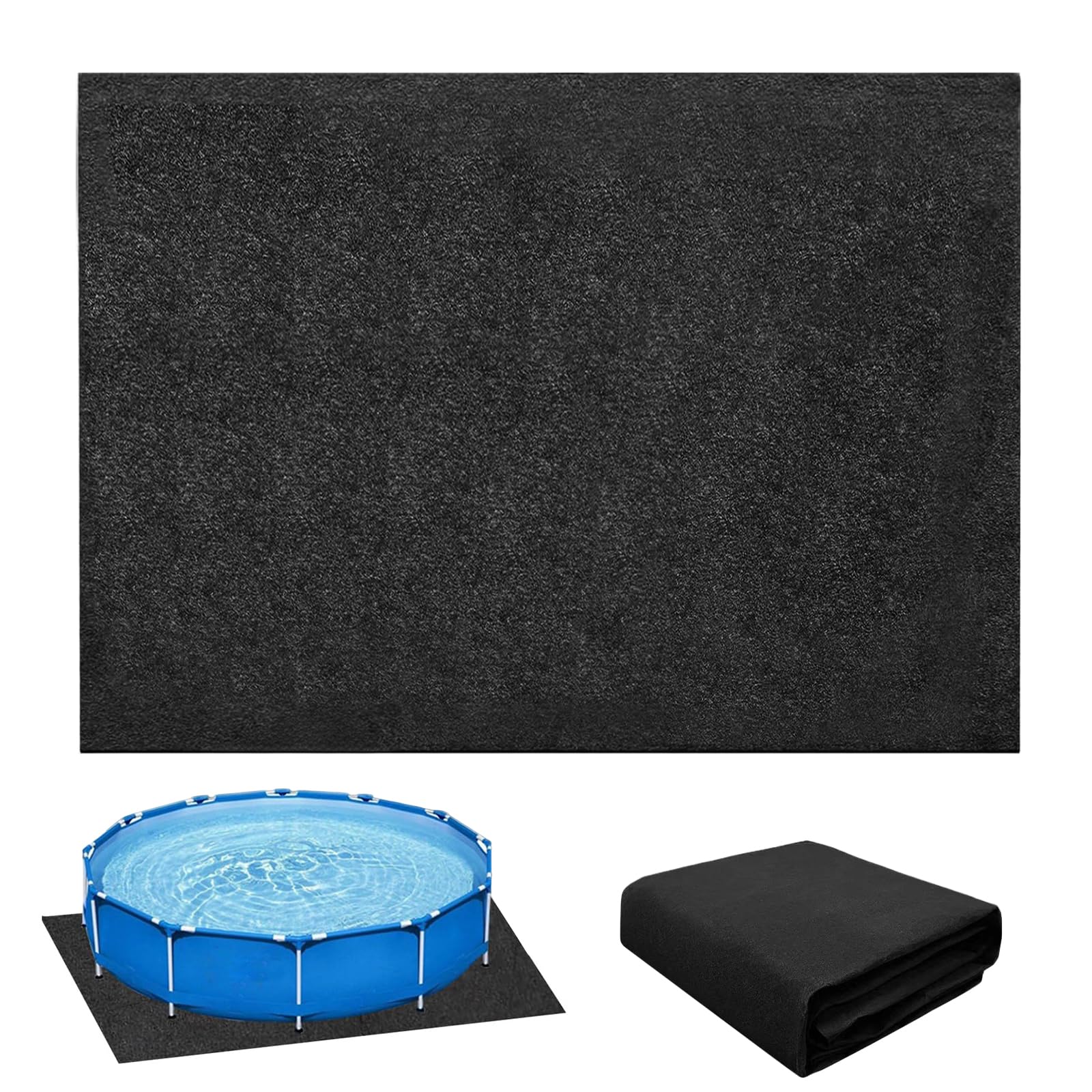 Square Pool Underlay, Pool Underlay, Outdoor Pool Mat, Floor Protection Tarpaulin, Swimming Pool, Pool Groundsheet, Whirlpool Mat, Above Ground Swimming Pool Mat (3 m x 4 m)