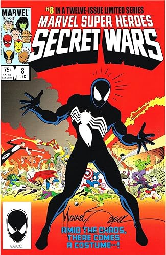 Mike Zeck, Creator of Venom Signed Lithograph 11x17 Secret Wars 8 with FE COA + PROOF of signing. Symbiote Eddie Brock, Spiderman 3, Secret Wars,