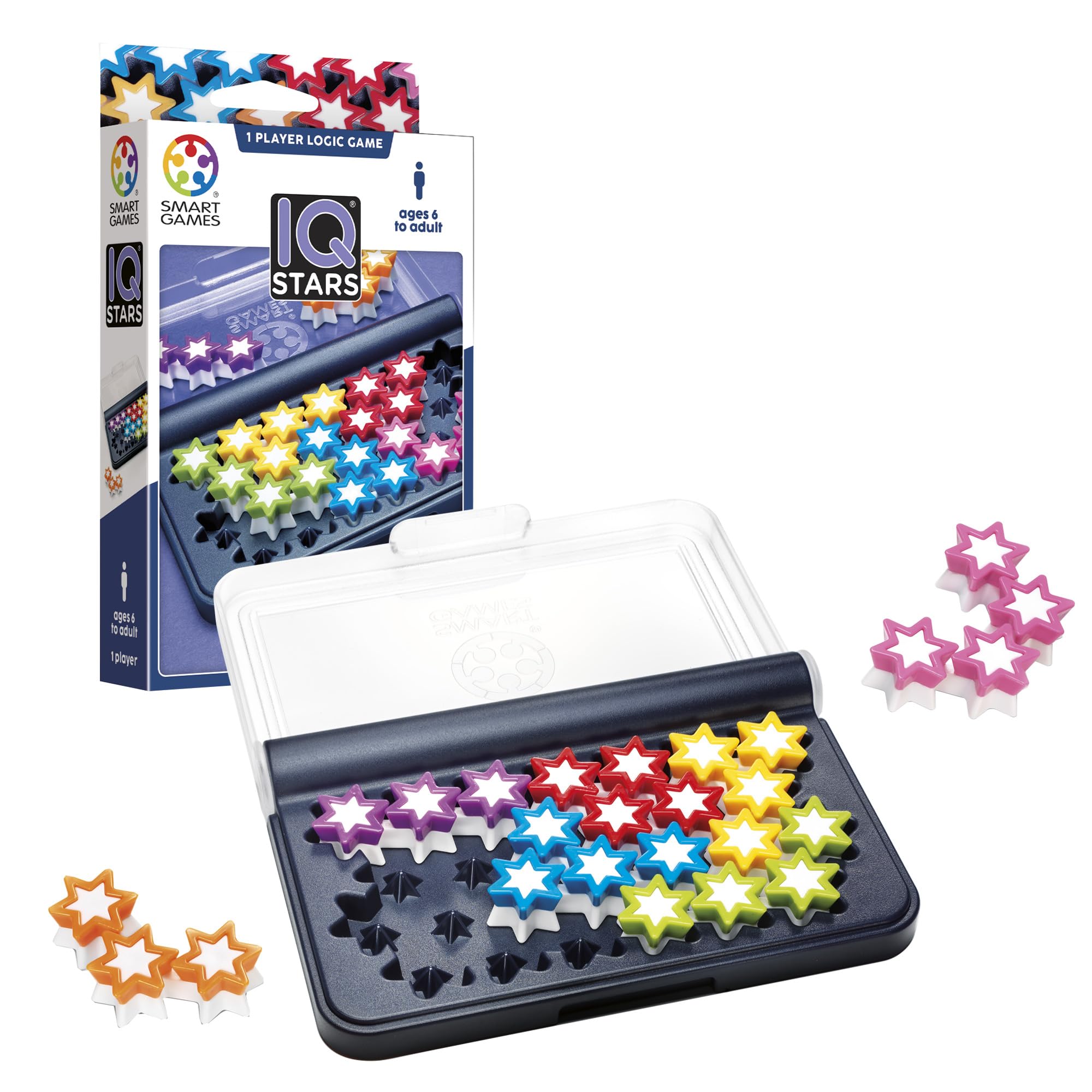 smart games - IQ Stars, Puzzle Game with 120 Challenges, 8+ Years