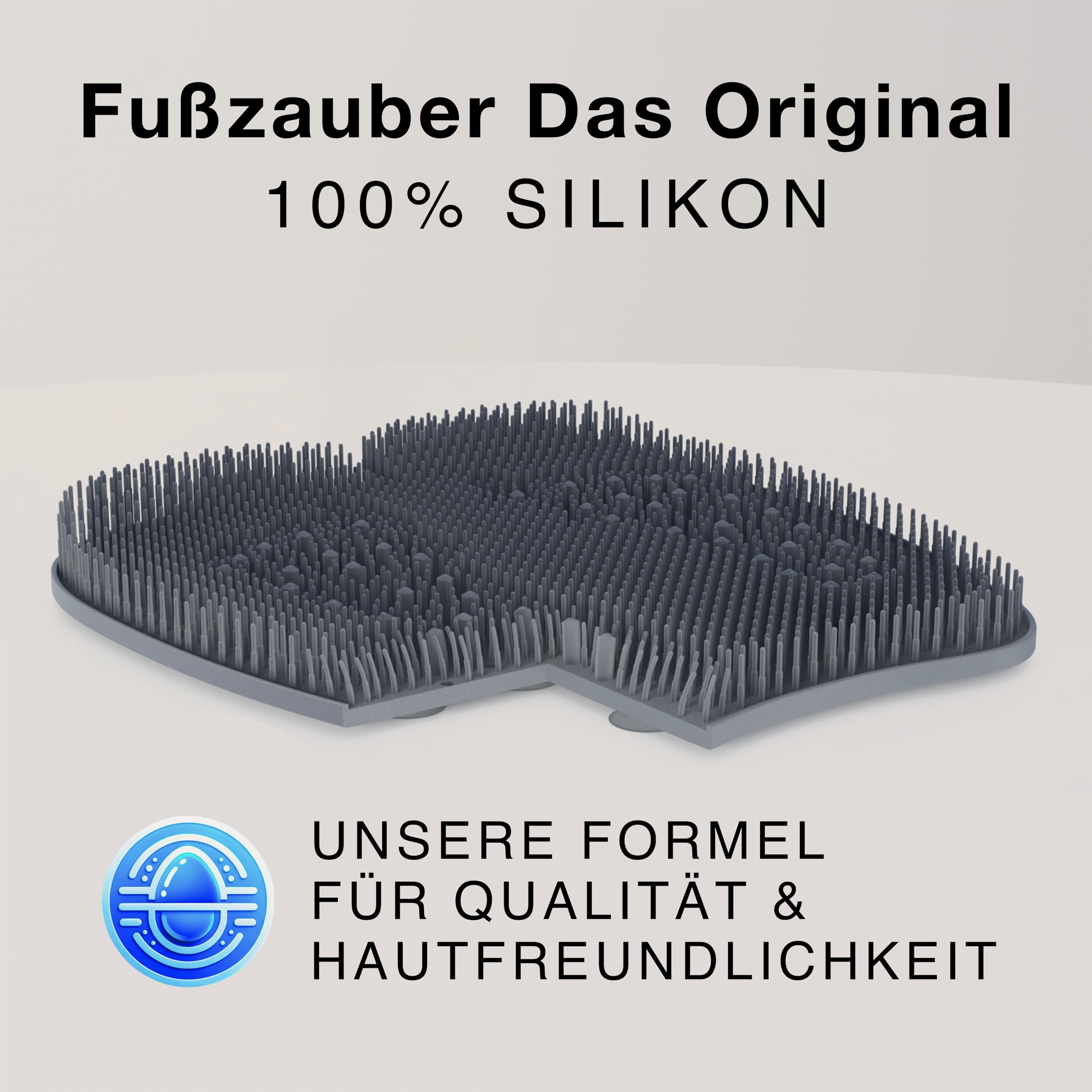 VMbathrooms Fußzauber - Cepillo de pies antideslizante original para masaje y limpieza de pies, alfombrilla de silicona para ducha con efecto peeling