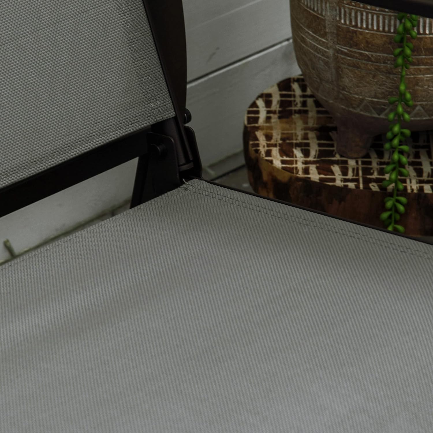 2-Person Outdoor Glider Bench, Patio Glider Loveseat with Powder Coated Steel Frame, Breathable Mesh Seat, 528 lb Capacity, Gray, for Porch Patio Backyard