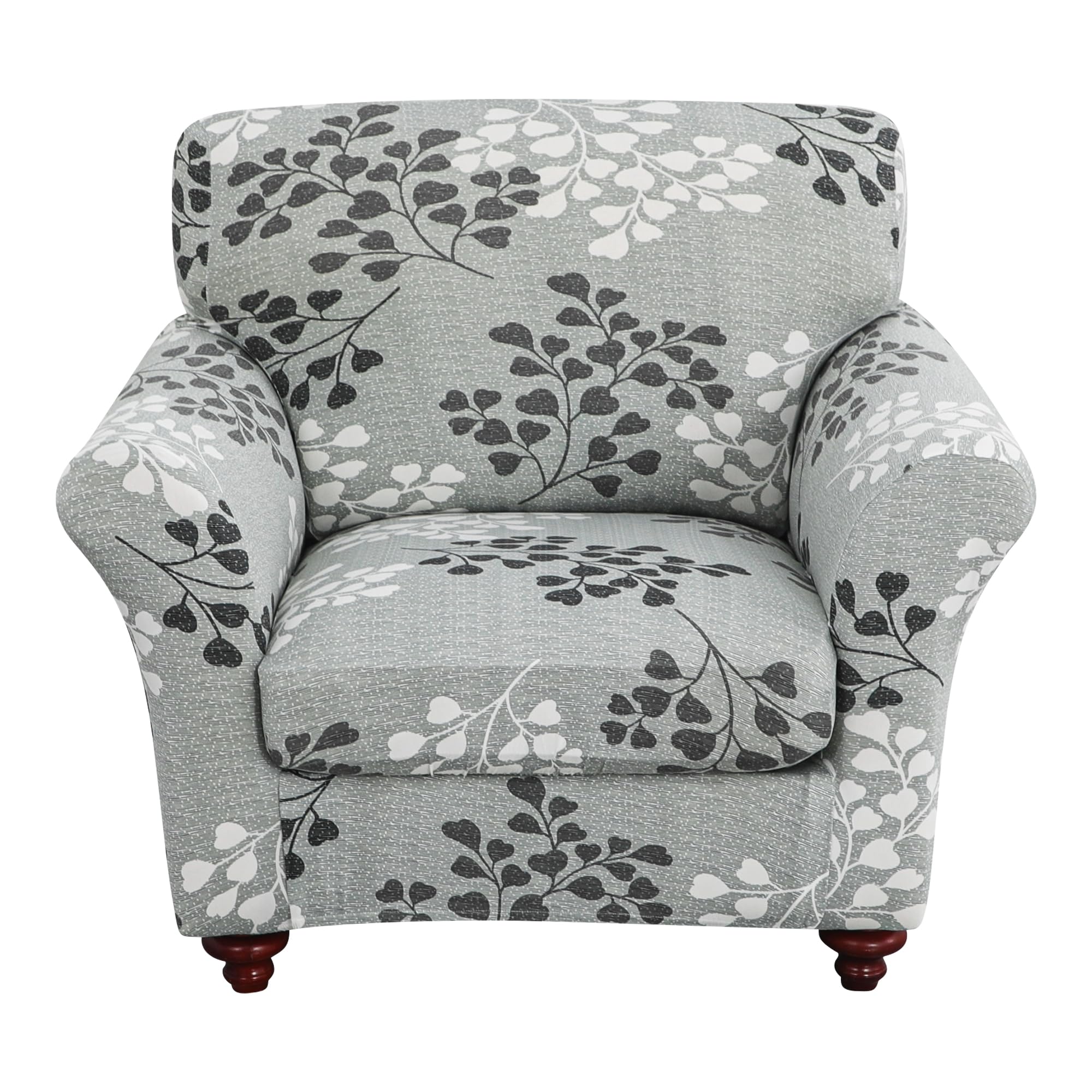 FORCHEER Armchair Slipcovers 2 Piece Printed Sofa Couch Covers with 1 Separate Cushion Couch Covers Washable Sofa Slipcover with Elastic Bottom for
