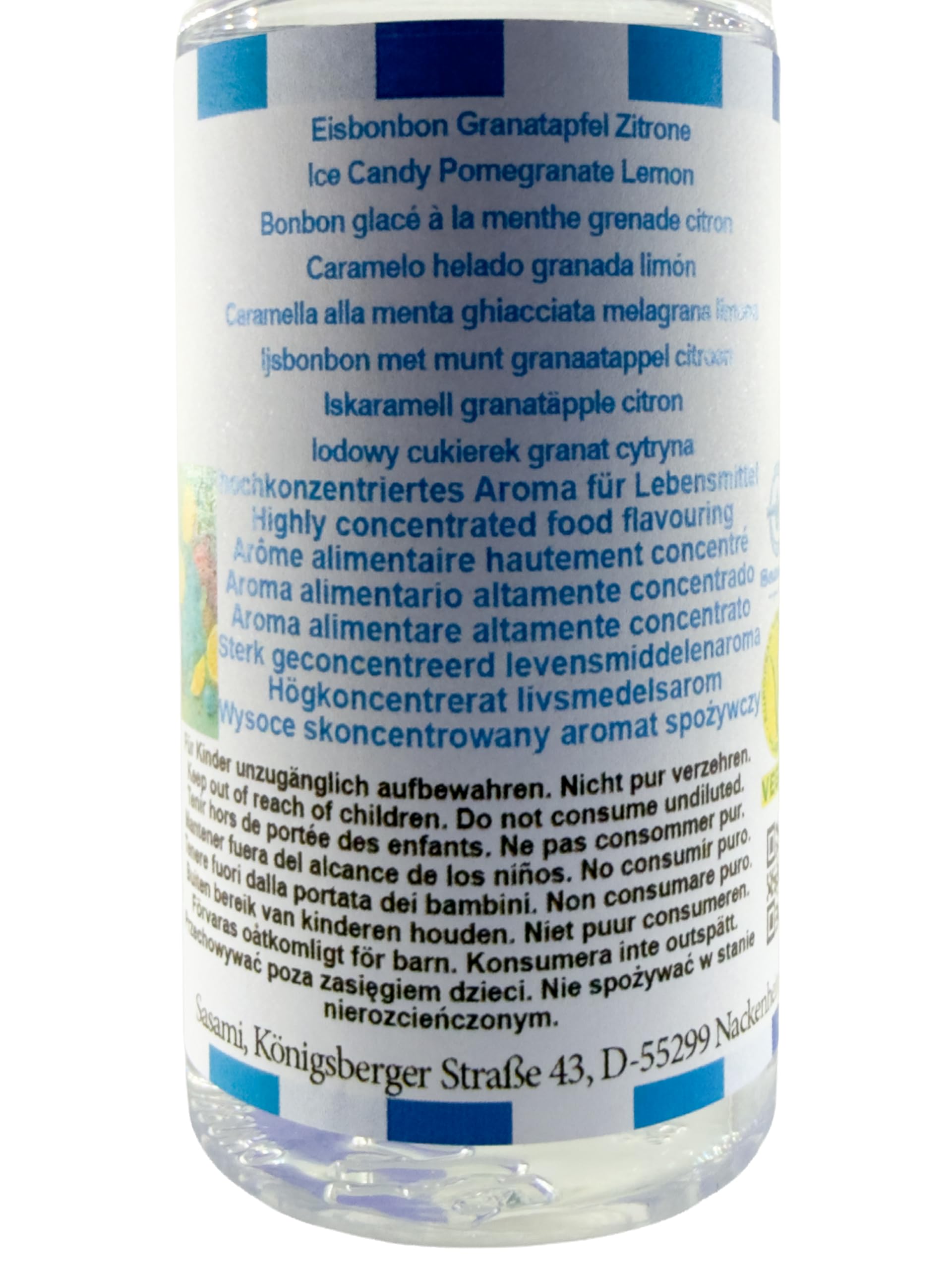 lodowy cukierek granat cytryna aromat koncentrat – Wegański – Sasami – 100ml