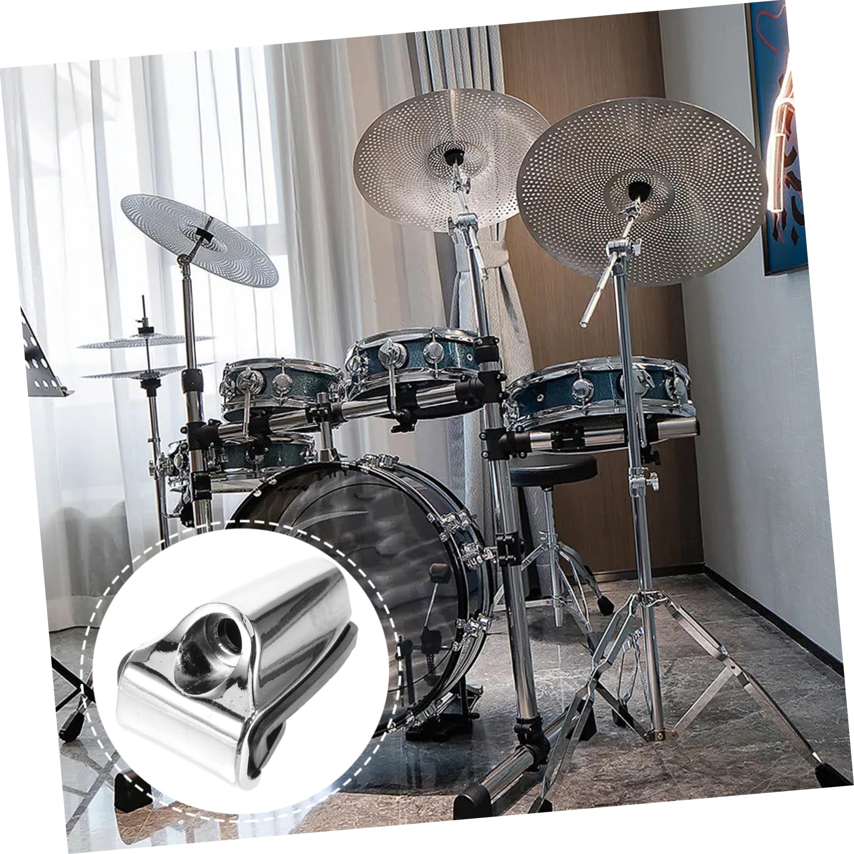 VANZACK Drum Set Accessories Metal Drum Lugs Iron Drum Lugs Claw Hooks for Bass Drum Replacement Parts