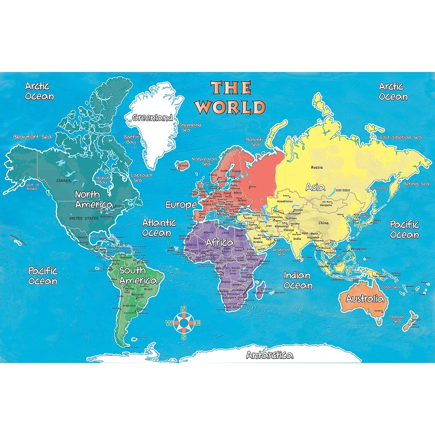 Replogle Globes Young Explorer World Map, 42" x 30"