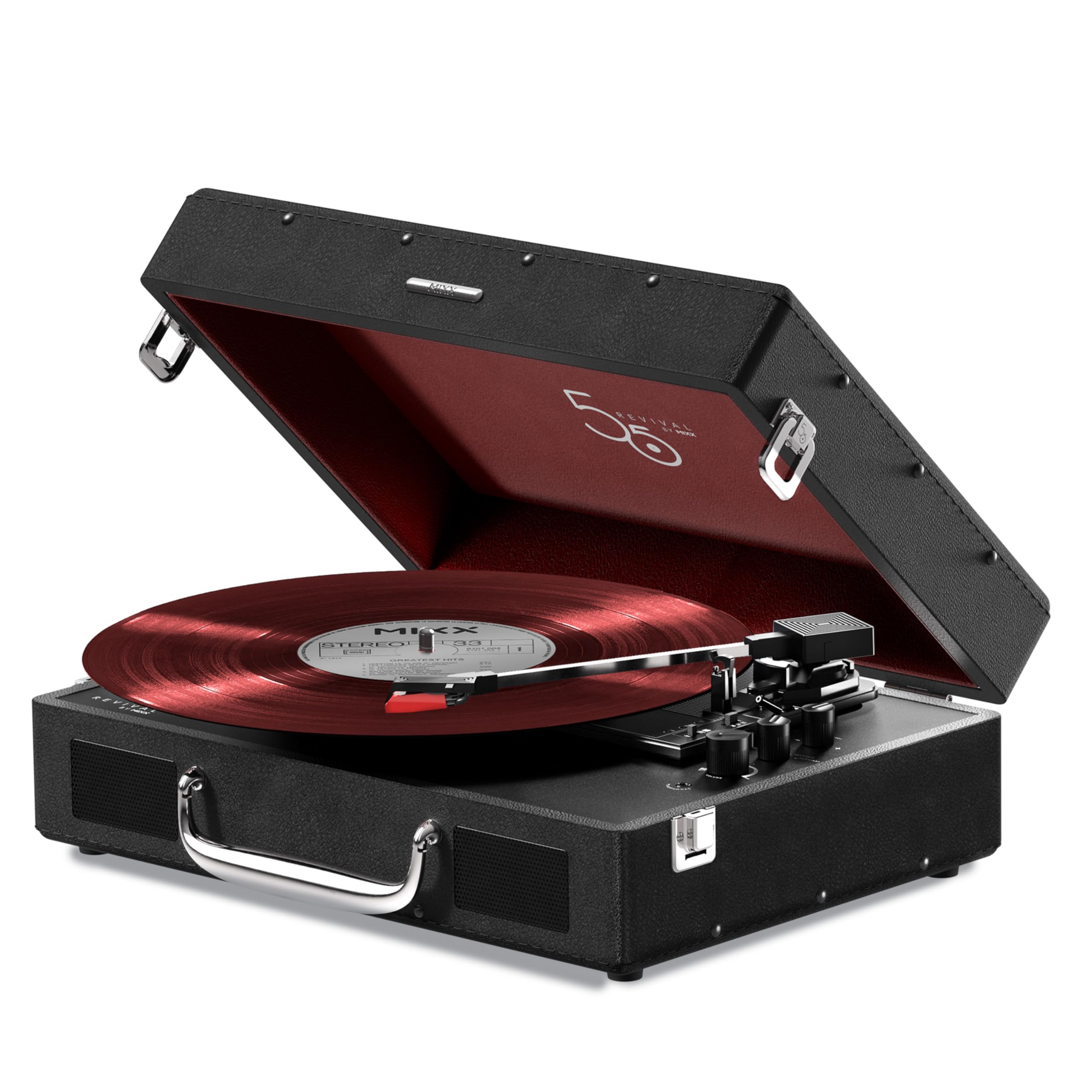 Amazon.com: Mixx Revival 55 Portable Suitcase Vinyl Record Player