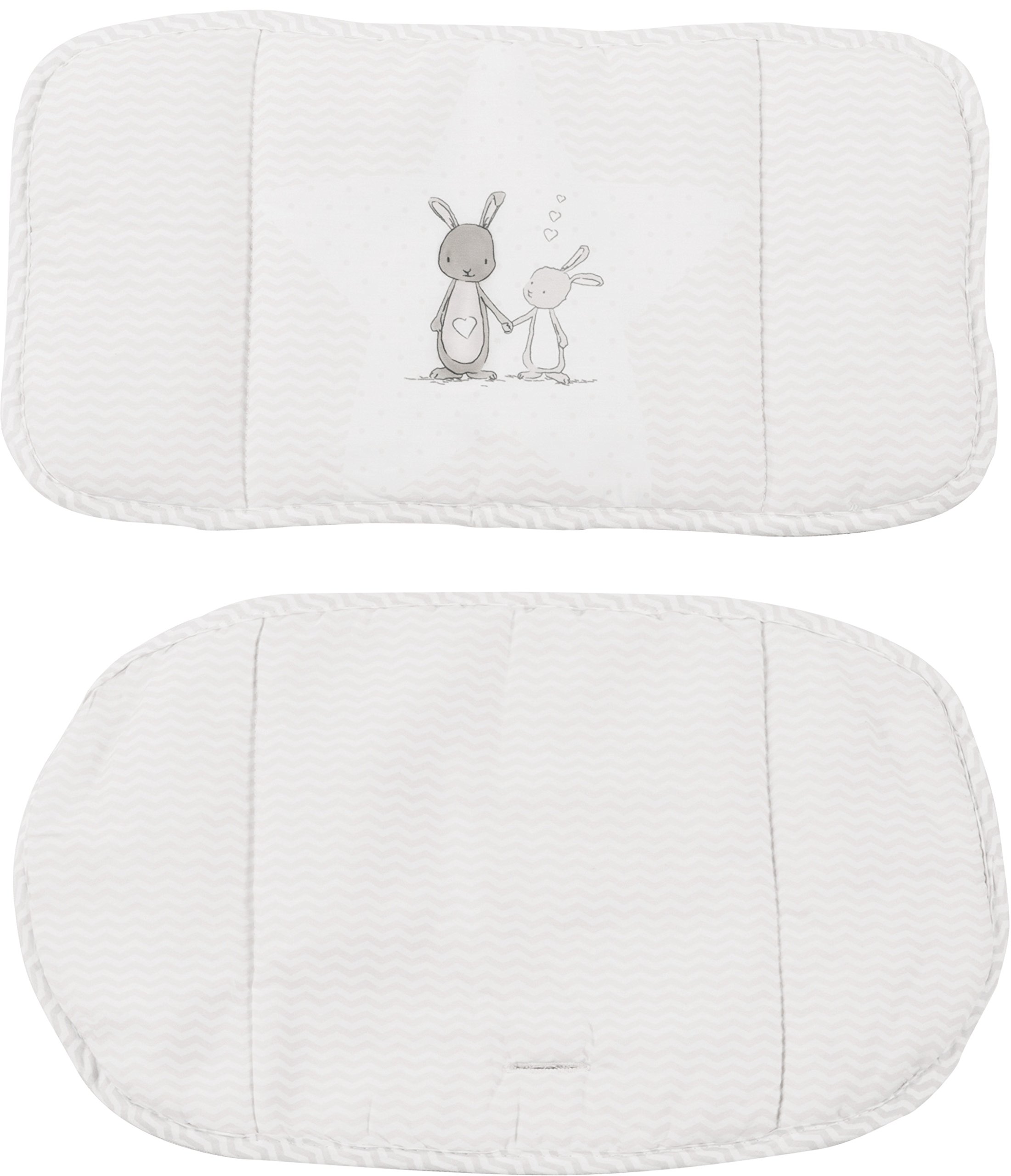 roba Sitzverkleinerer, Hochstuhleinlage 'Fox & Bunny', 2-teiliges Sitzkissen für Treppenhochstühle