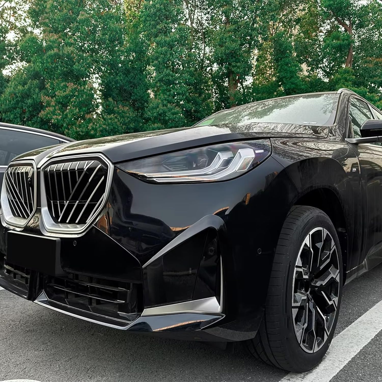 Car Side Spoiler Tail Front Spoiler Bumper Cover Wind Abs Glossy Black Fog Lamp Trim Light Car Accessories for X3 G45 M 2025