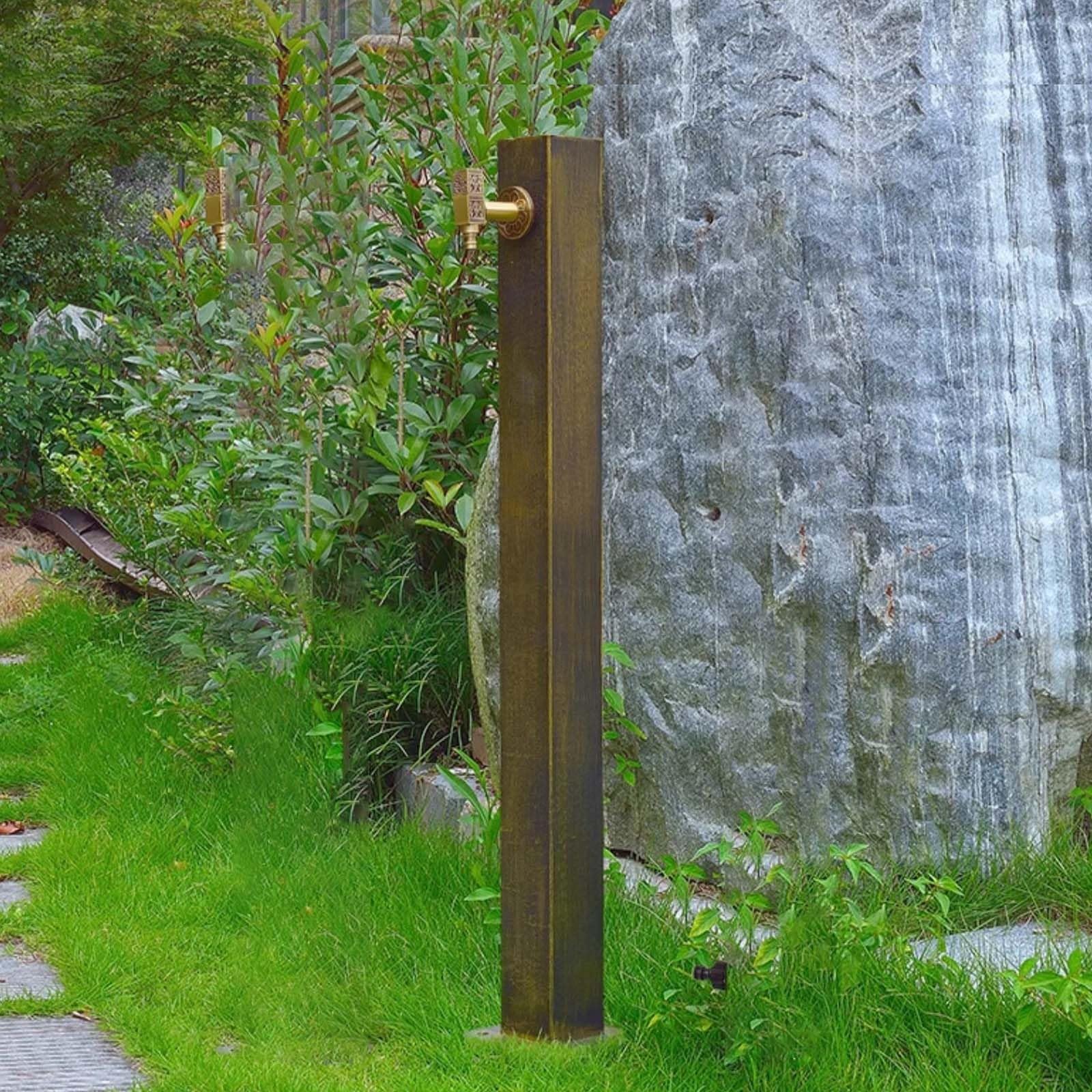 Genérico Grifo de jardín Independiente de Acero Inoxidable 304 con Columna de Agua - Grifo Exterior para Patios, Parques, Jardines y terrazas - Fuente de Agua Vertical Duradera para paisajismo