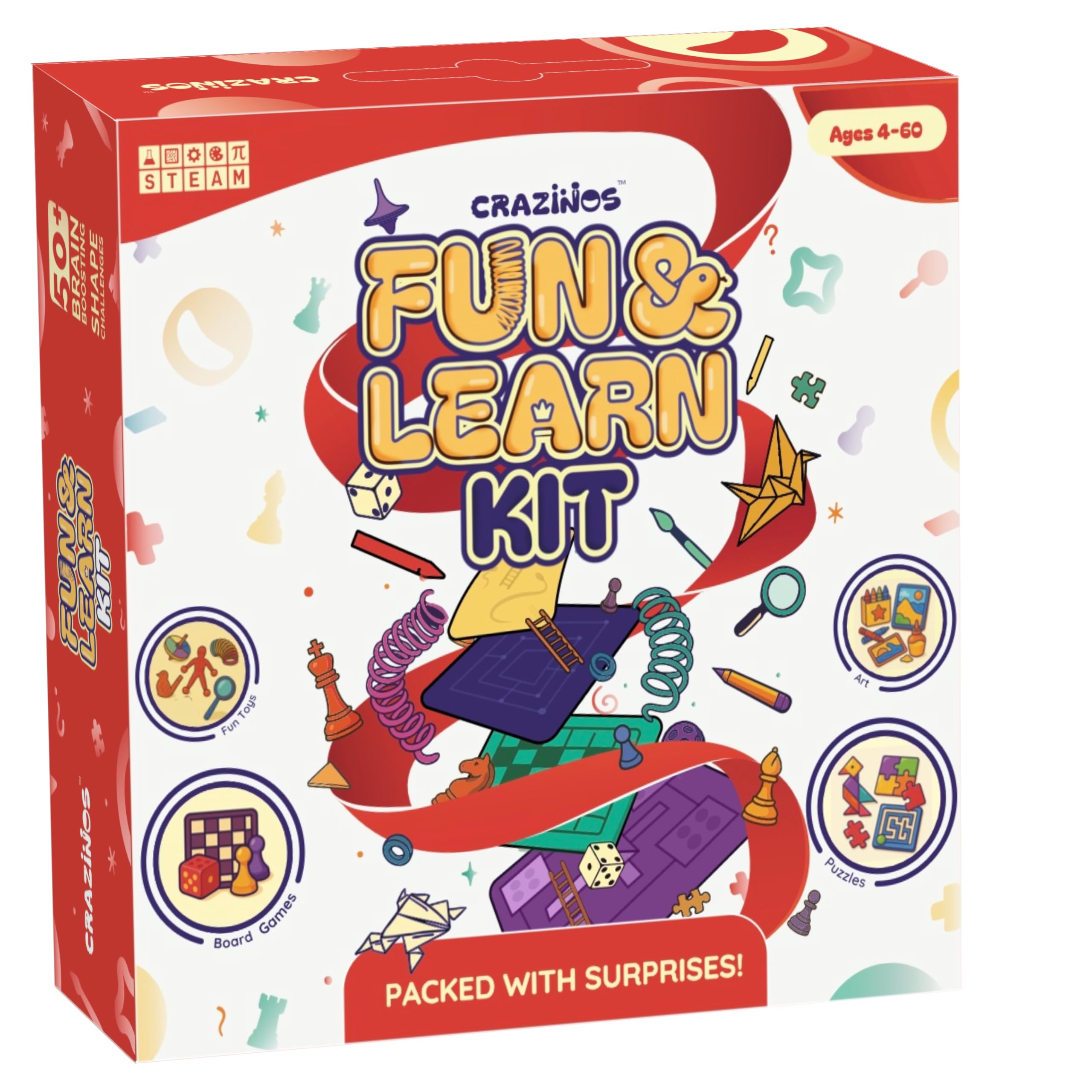 Buy CRAZINOS 100 in 1 Educational Learning Games Kit | 6 in 1