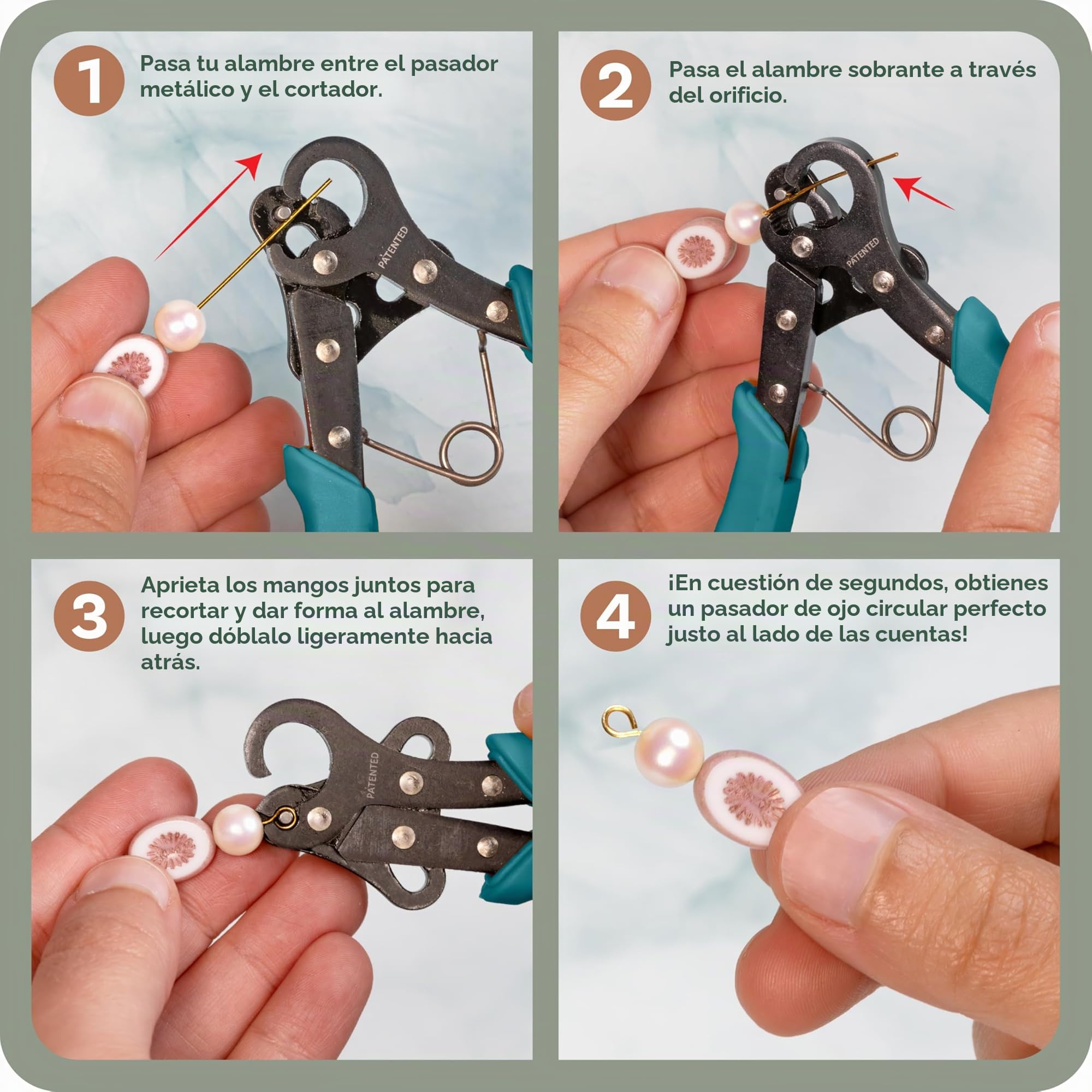 The Beadsmith Looper original de un solo paso: crea y recorta bucles uniformes de 3 mm para joyería. Úsalo con alambre para manualidades de 24-18 g (patentado). | Crea y recorta bucles consistentes de 3 mm para hacer joyas, úsalo con alambre de manualidad