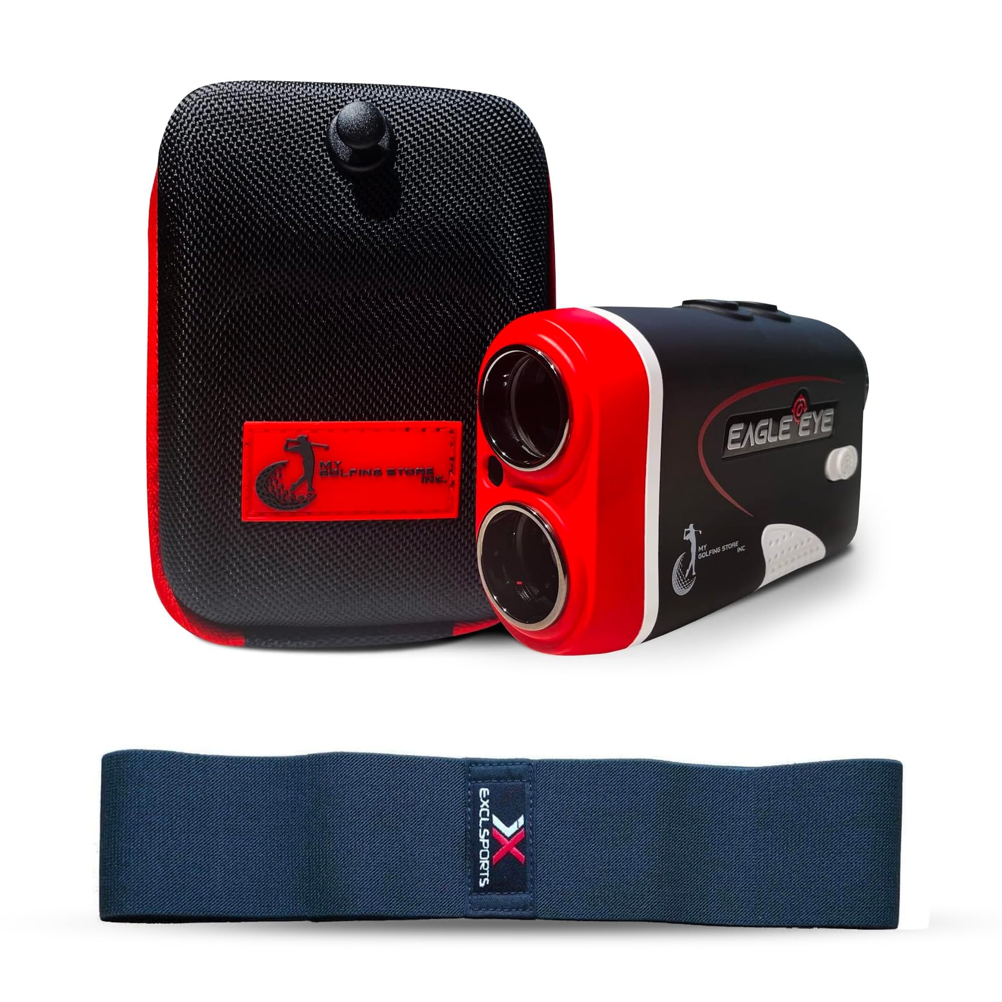 My Golfing Store Eagle Eye Golf Rangefinder and Swing Correcting Posture Motion Fixer Power Band, Training Aids, Arm Band for Easy Swing.
