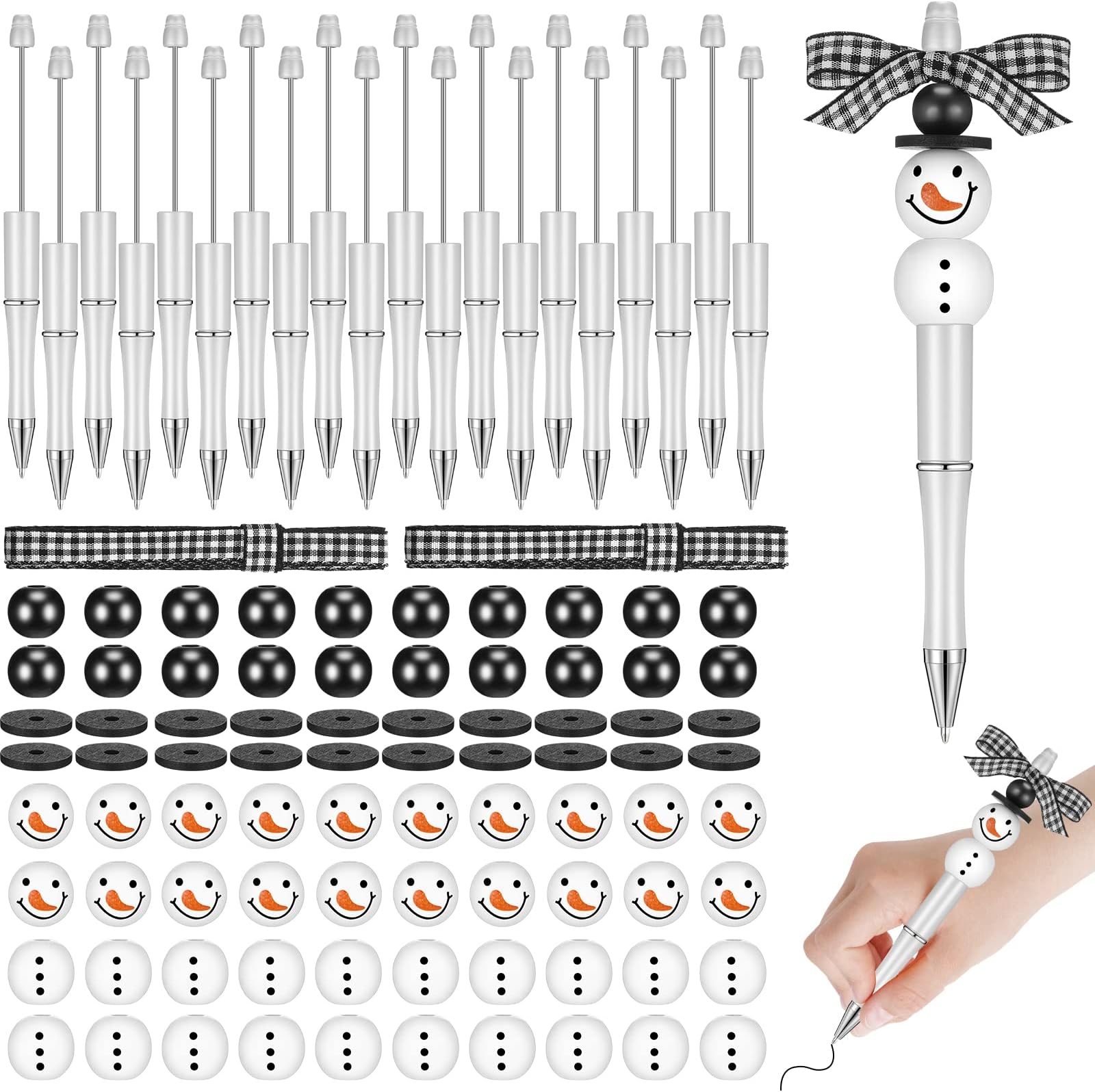 Snowman Beadable Pen Kit – USA Silicone Bead Supply Princess Bead Supply