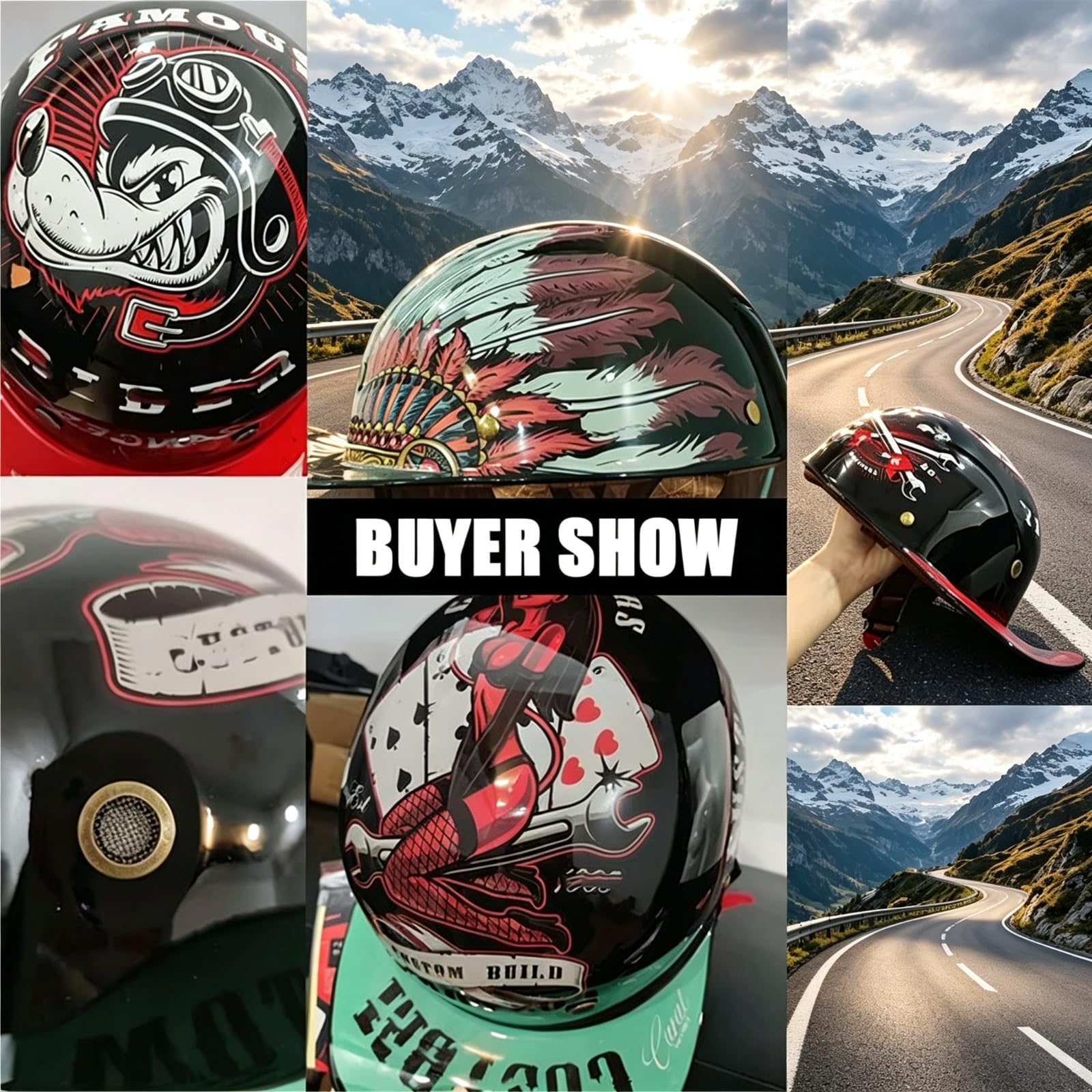 Stealth Kask Baseball ECE 22.06 Homologacja Półkask Retro Skuter | Półkask Czapka z Daszkiem ECE Homologacja, Skorupa ABS Lekka, Opuszczana Blenda